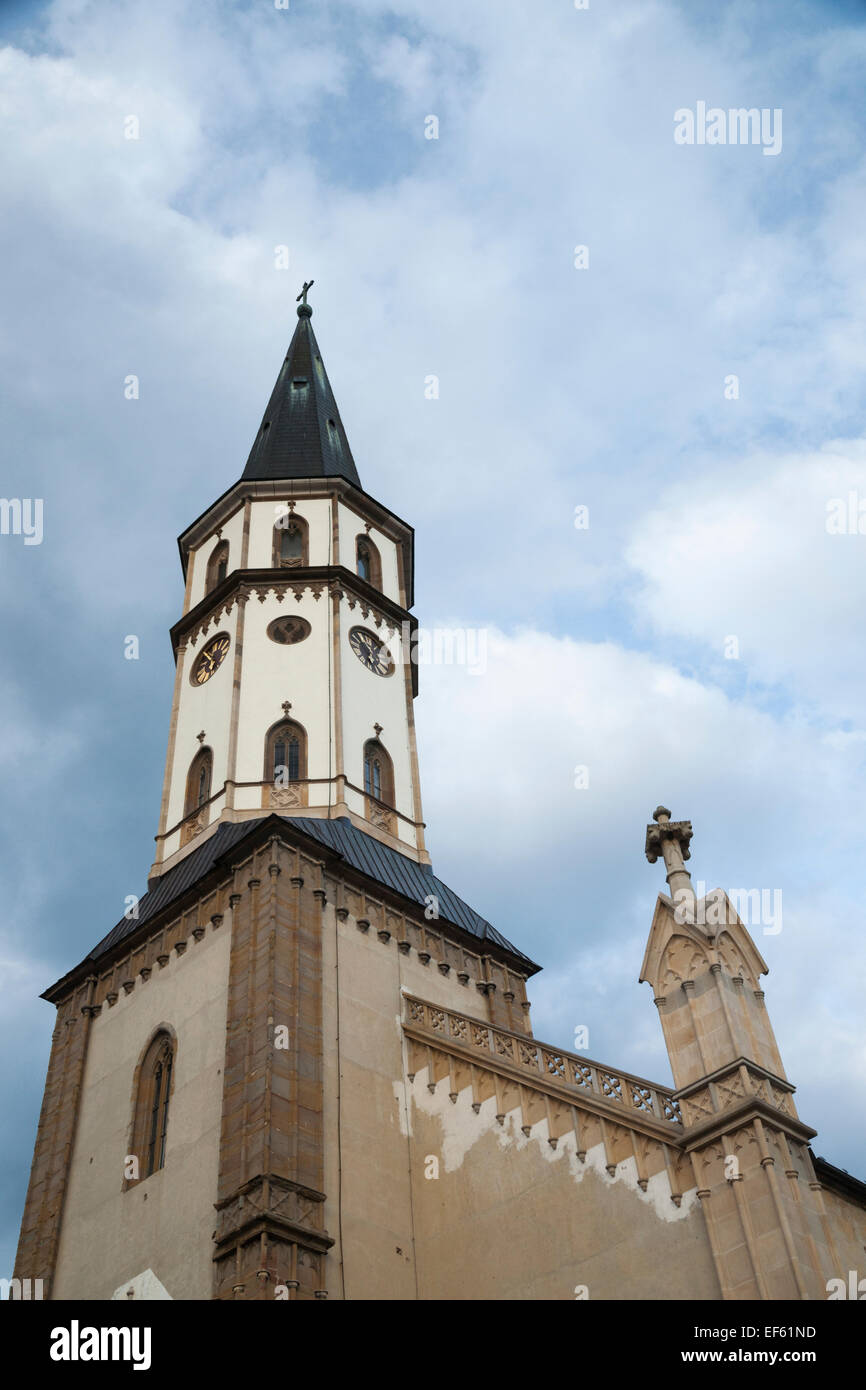 St. James gothic church, contains tallest wooden altar, Levoca, Slovakia, Europe Stock Photo