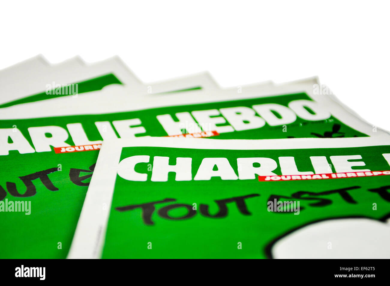 Belfast, Northern Ireland. 27 Jan 2015 - Sales of Charlie Hebdo #1178, 'The Survivors Edition' (of the 7th January 2015 shooting in Paris) exceed seven million worldwide as it goes on sale in Ireland. Credit:  Stephen Barnes/Alamy Live News Stock Photo