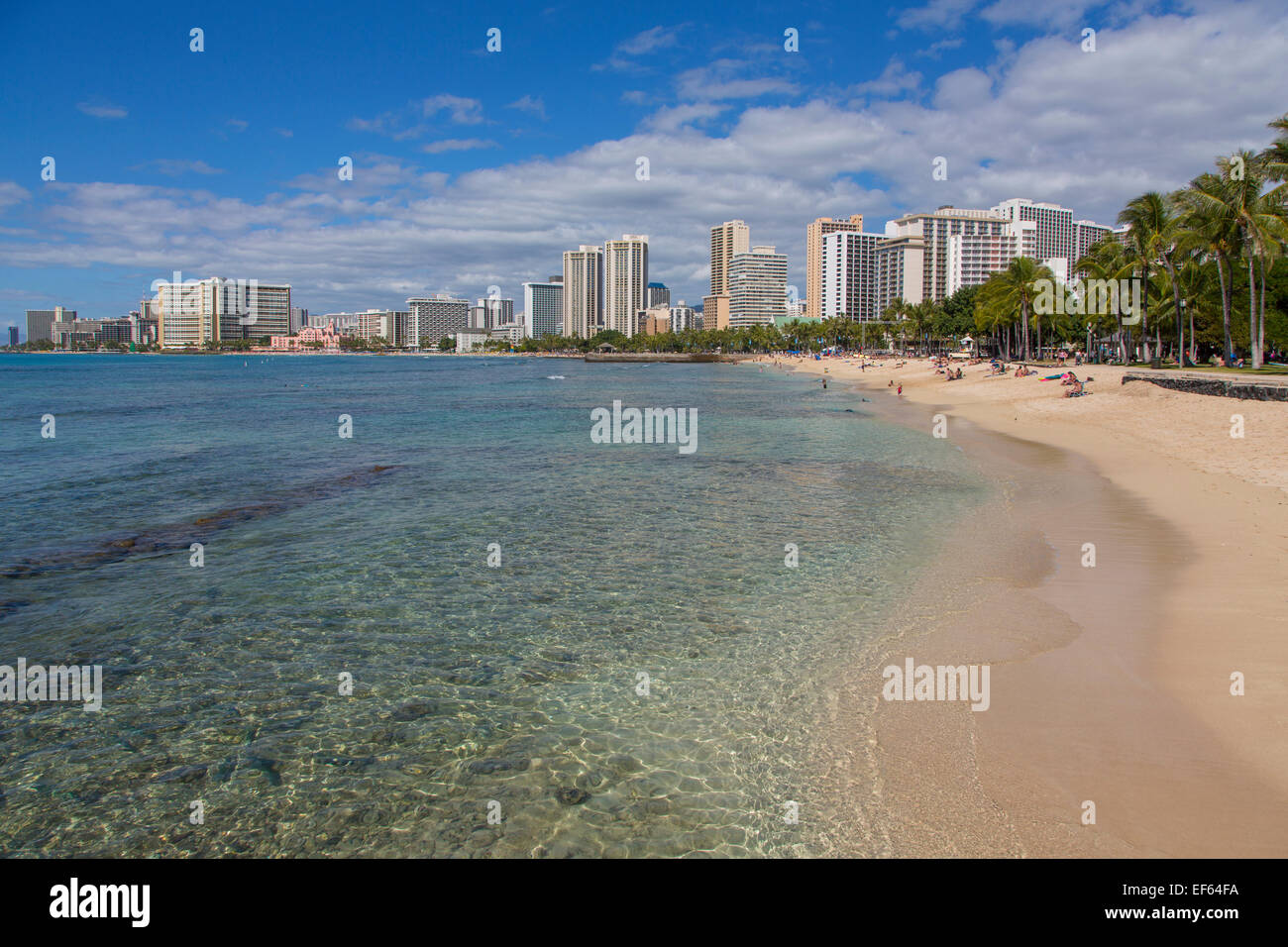 Waikiki, Honolulu, Oahu, Hawaii Stock Photo