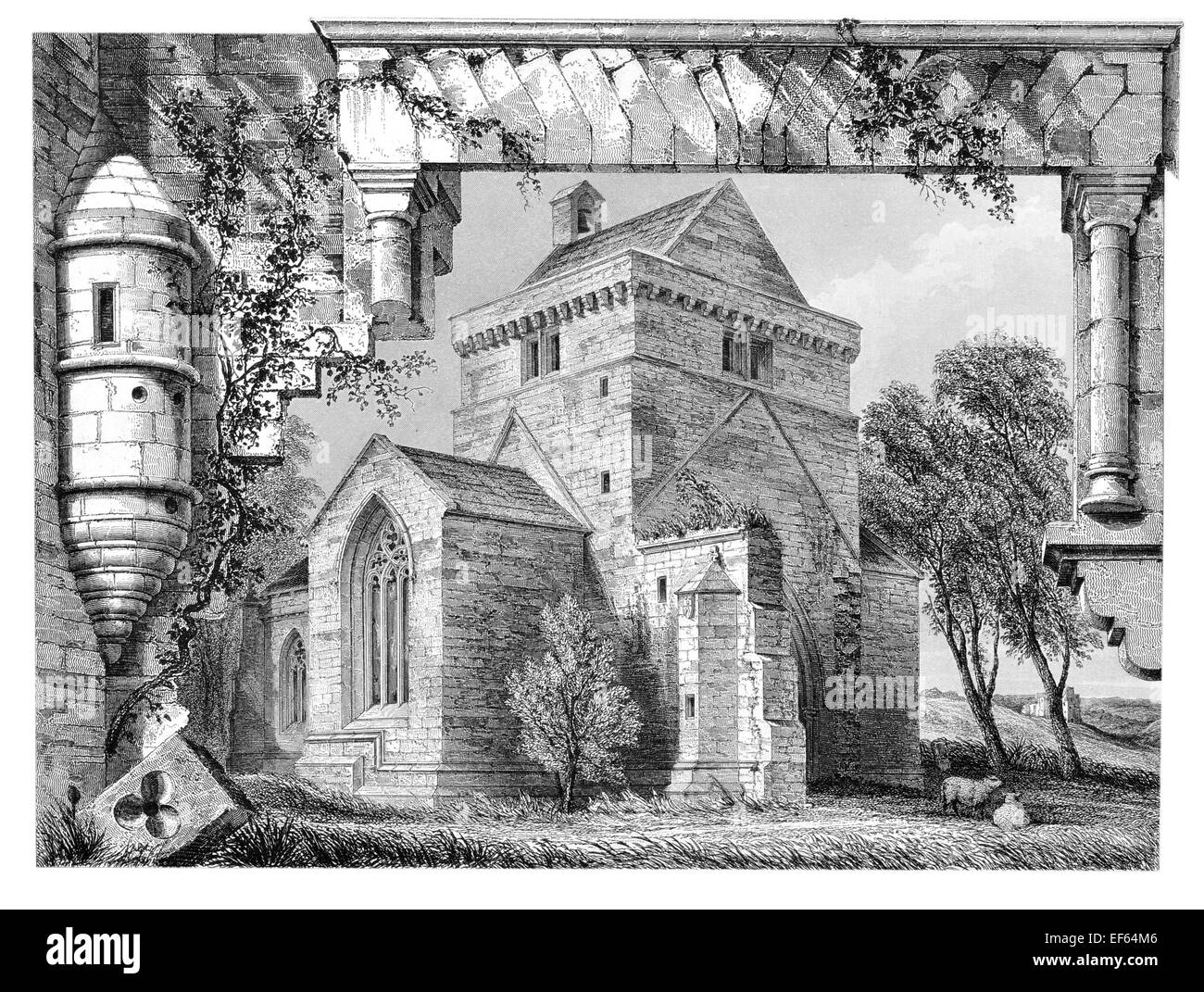 1852 Crichton Church Pathhead, Midlothian Stock Photo Alamy