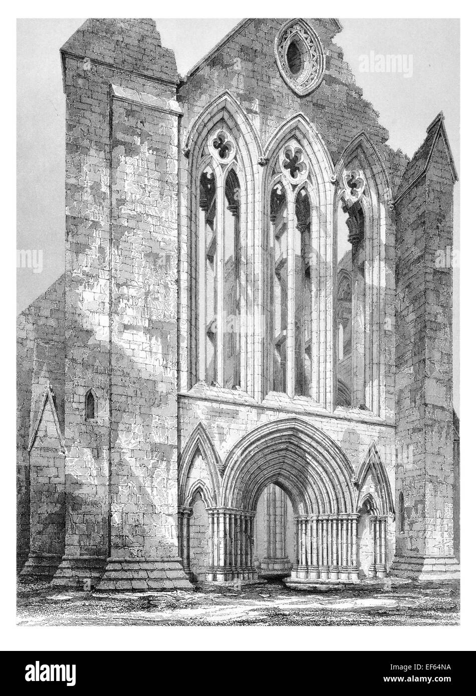 1852 Dunblane Cathedral  restored by Rowand Anderson in 1889-93 ruin Stock Photo