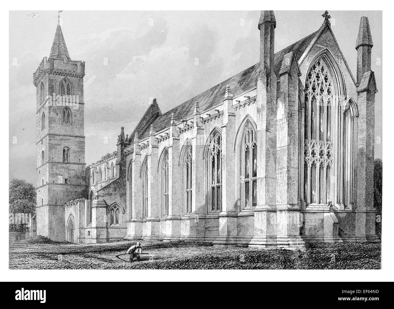 1852  Dunblane Cathedral  restored by Rowand Anderson in 1889-93 Stock Photo