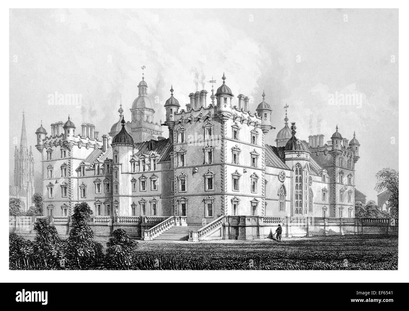 1852 George Heriot's Hospital independent primary secondary School Old Town Edinburgh Stock Photo