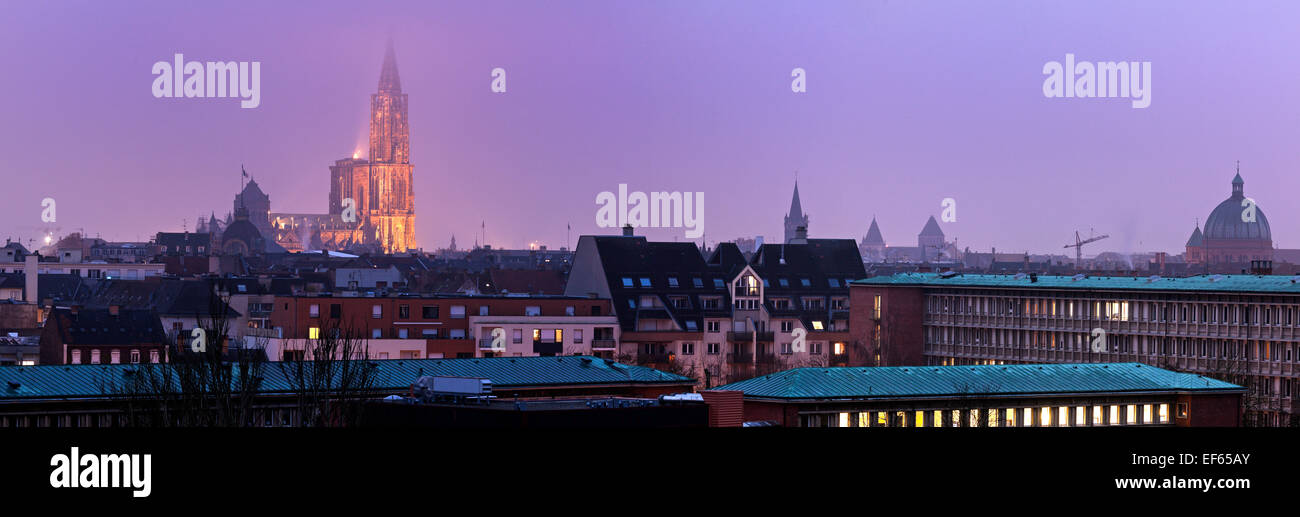 Panorama of Strasbourg . Strasbourg, Alsace, France Stock Photo