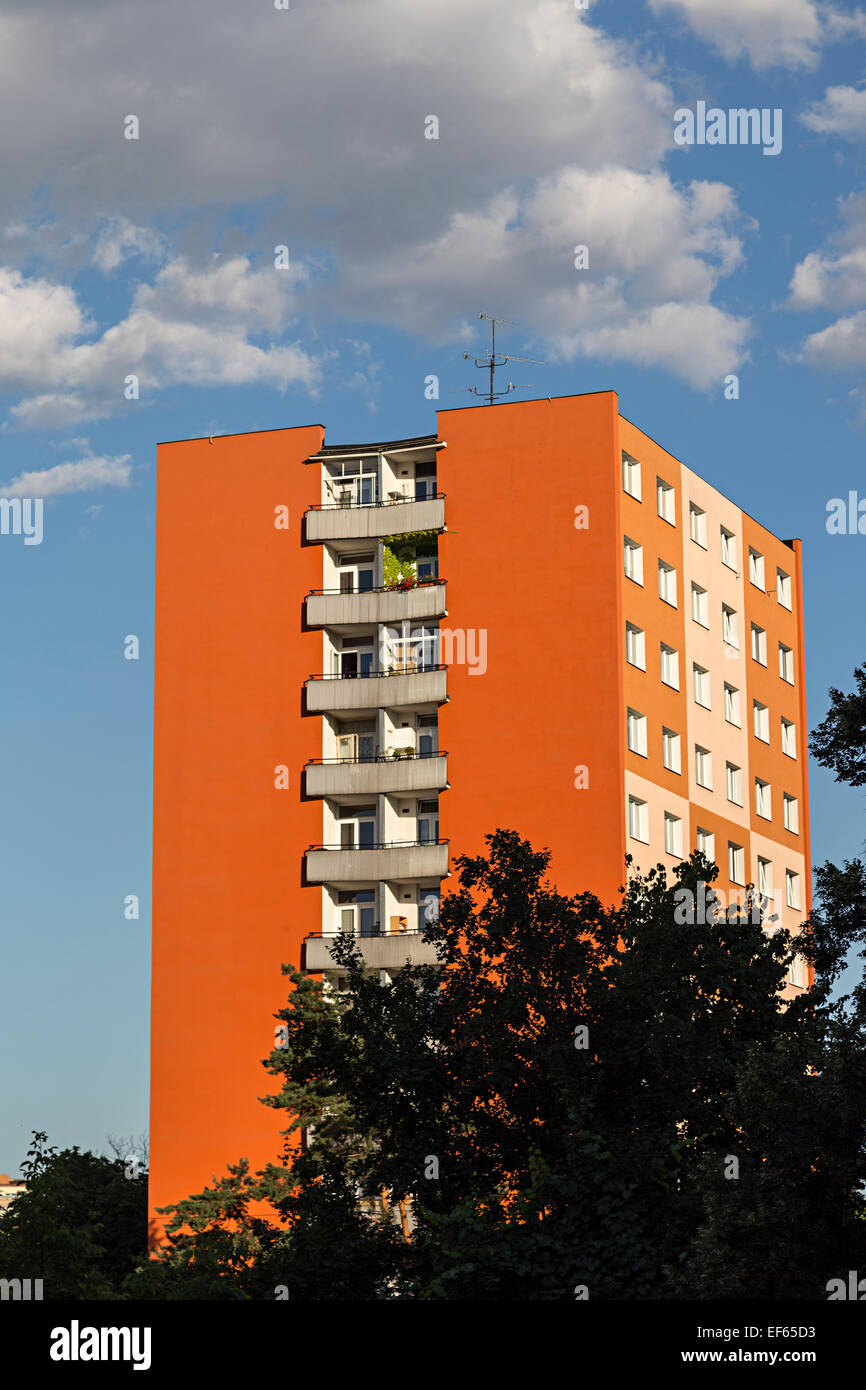 Tower block flats, Brno, Czech Republic, Europe Stock Photo