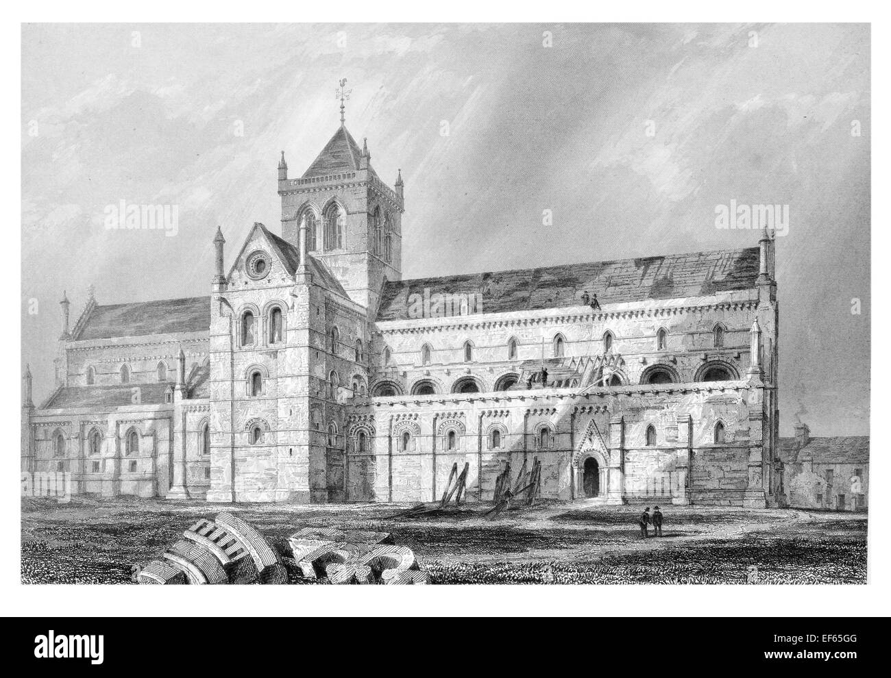 1852 St. Magnus Kirkwall Cathedral Orkney Romanesque architecture Stock Photo