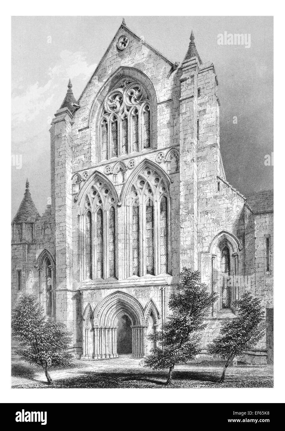 1852 Paisley Abbey  Cluniac monastery Church Scotland parish kirk  White Cart Water  Renfrewshire west central Stock Photo