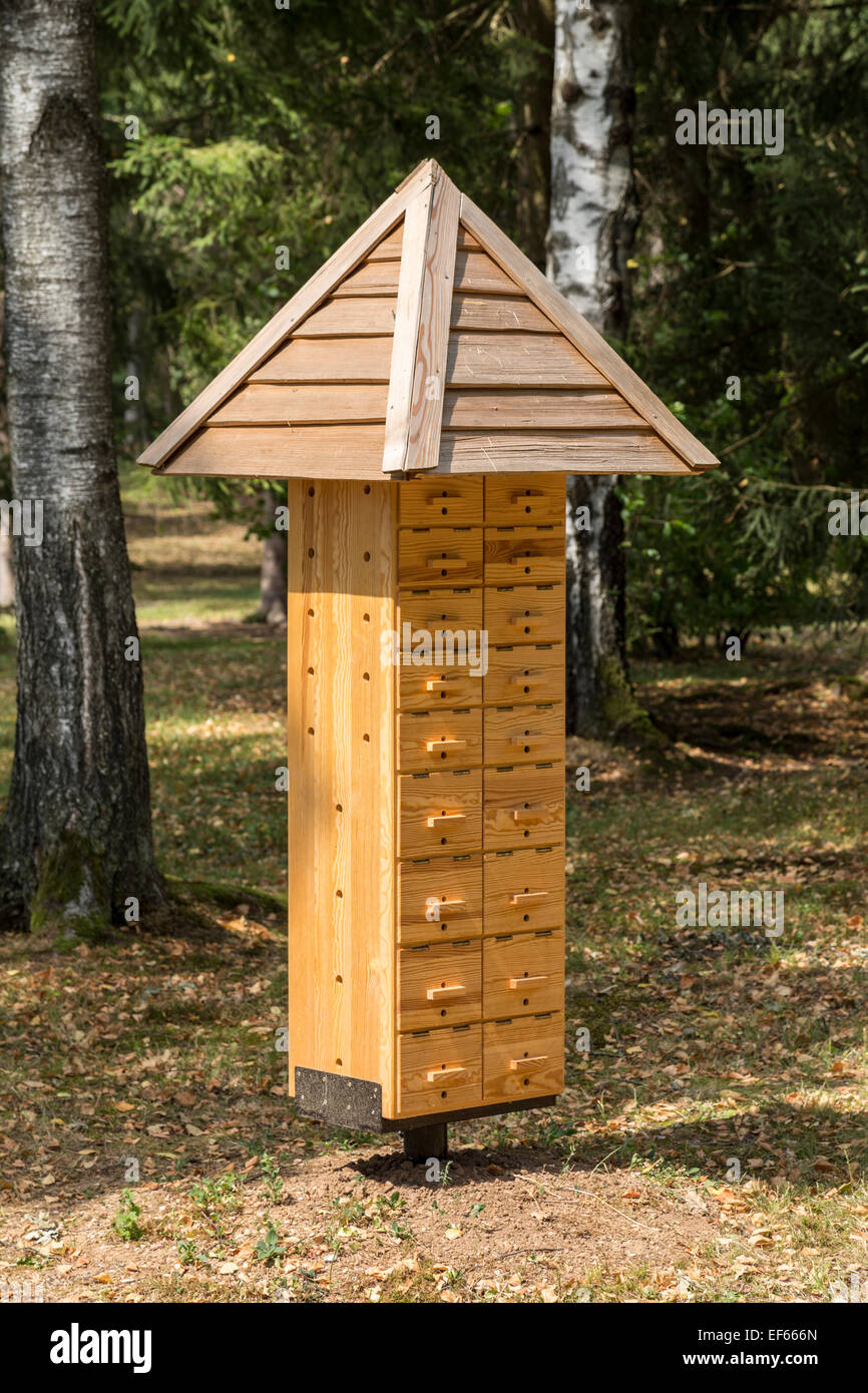 Insect and solitary bee house, Brdo, Slovenia Stock Photo