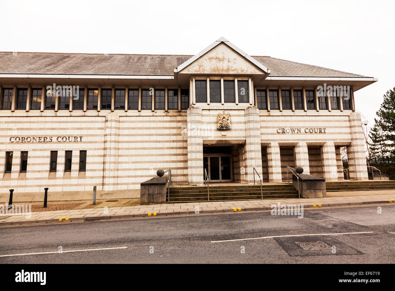 Doncaster Town crown court coroners house building exterior front sign