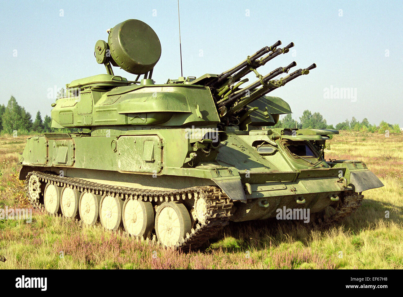 The ZSU-23-4 "Shilka" is a lightly armored, self-propelled, radar ...