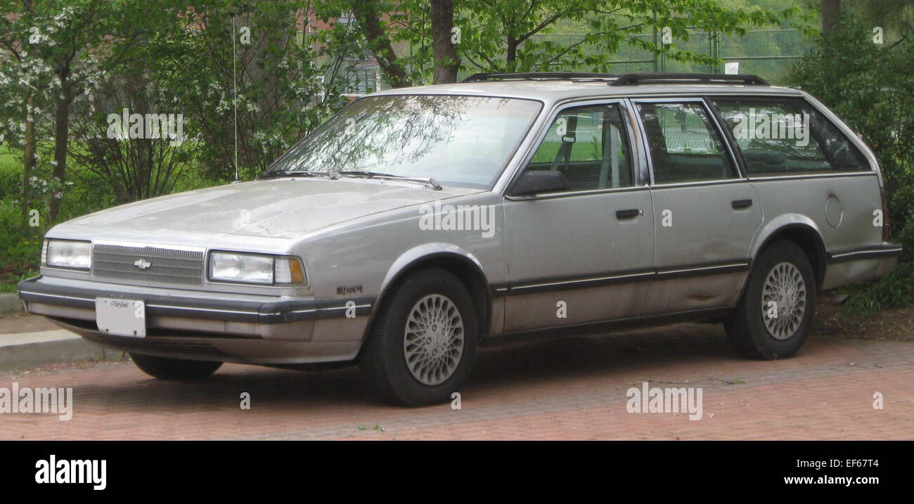 1987 1990 Chevrolet Celebrity wagon front    04 20 2010 Stock Photo