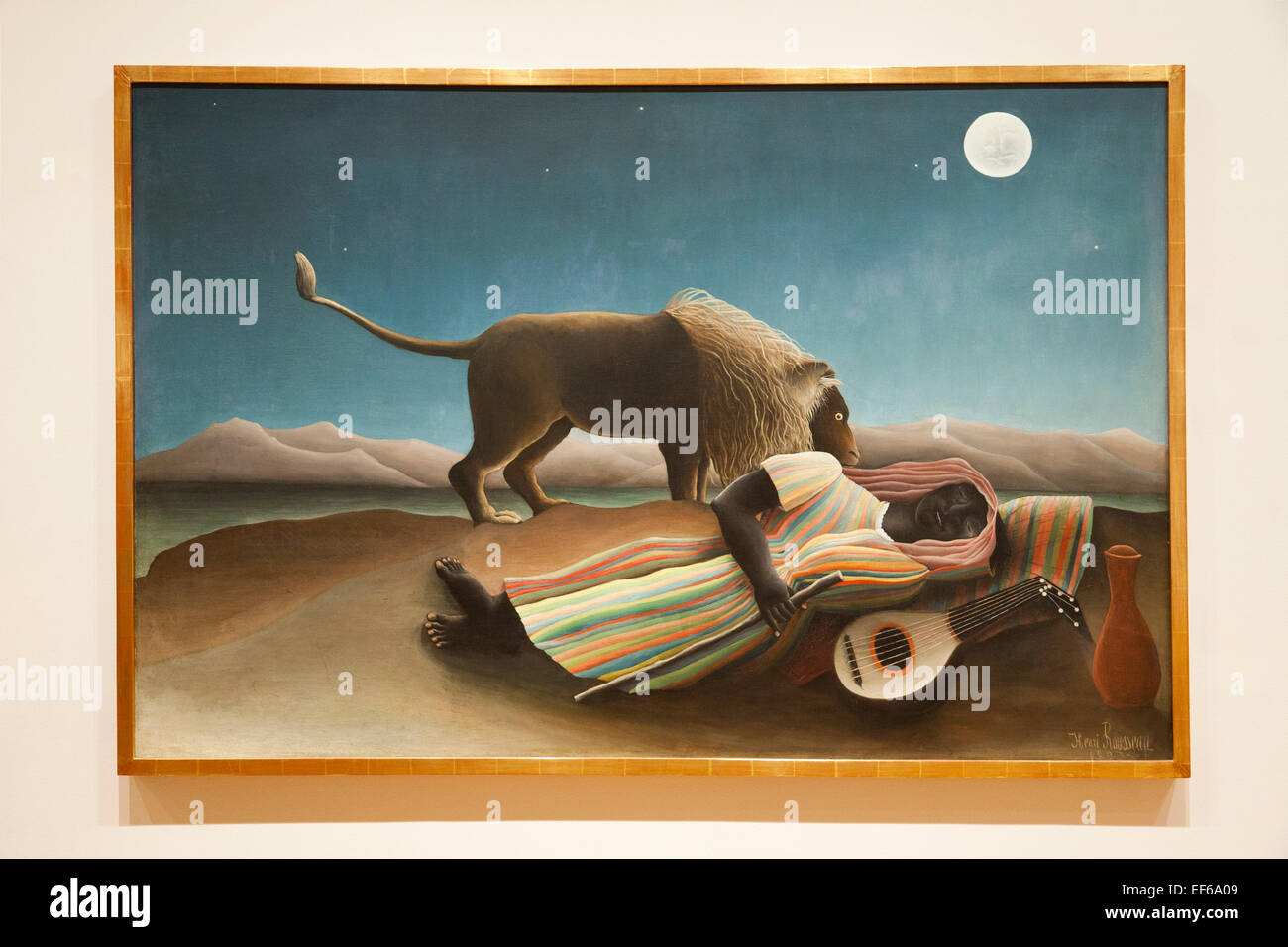 The sleeping gypsy, 1897, painting by Henri Rousseau, MOMA, museum of modern art, New York, USA, America Stock Photo