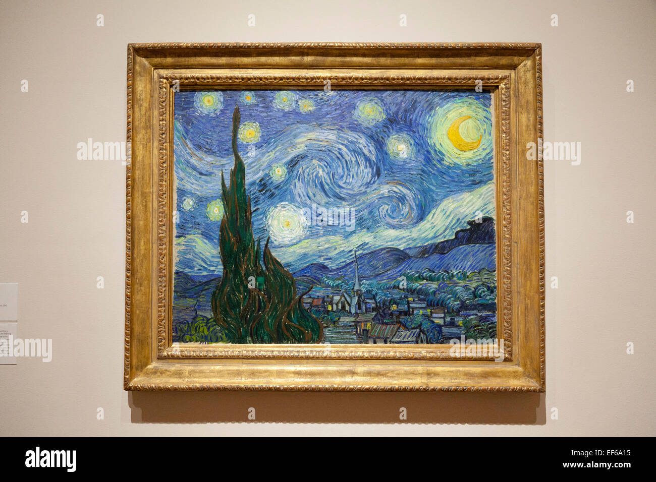 The starry night, 1889, painting by Vincent van Gogh, MOMA, museum of Stock  Photo - Alamy