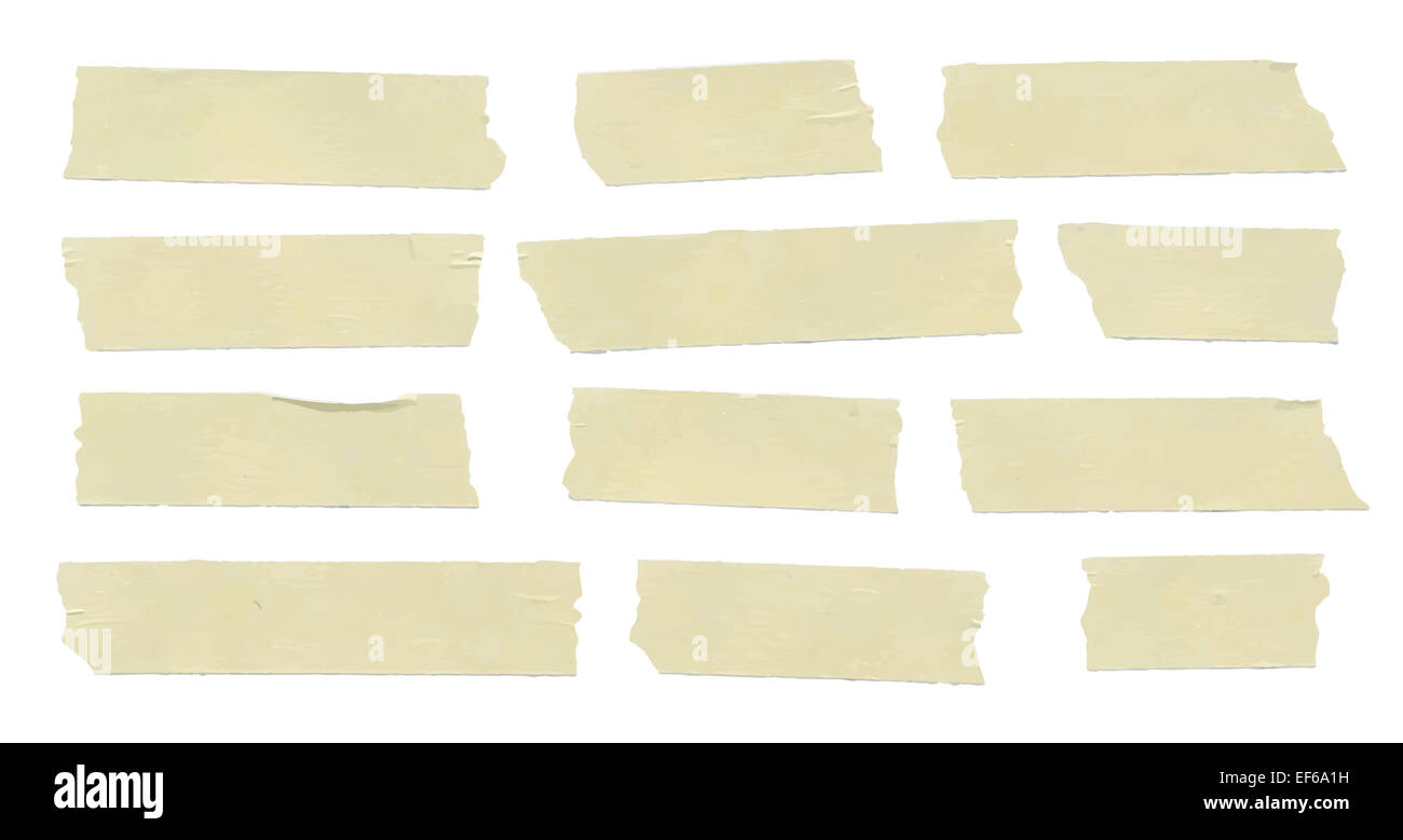 Sticky Type Set of horizontal and different size sticky type Stock Photo - Alamy