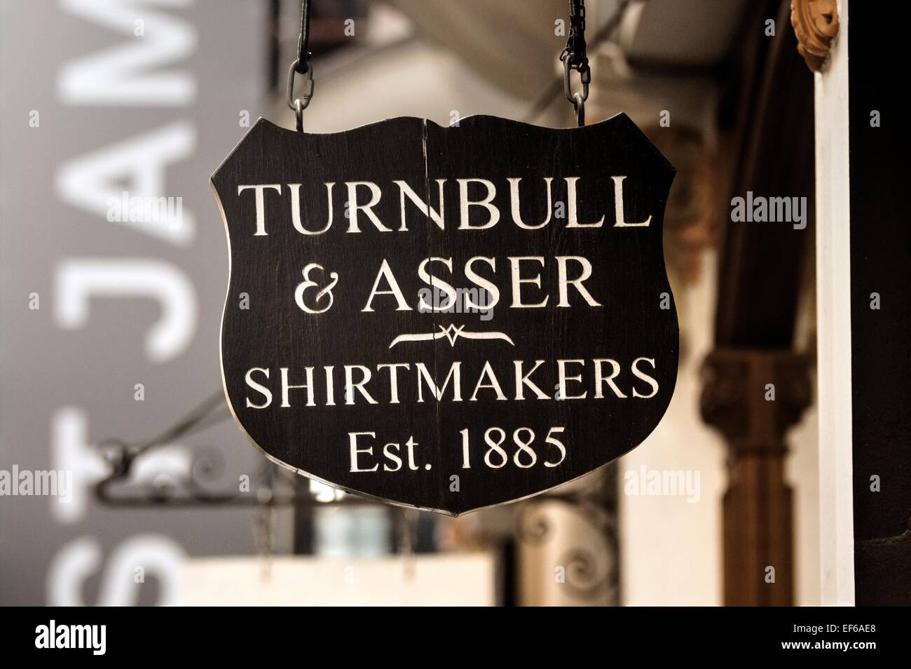 Turnbull and Asser sign London Jermyn Street Stock Photo