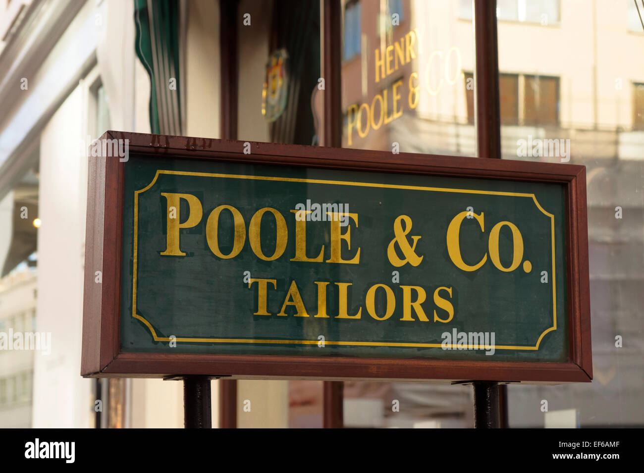 poole and co tailors Savile Row London Stock Photo