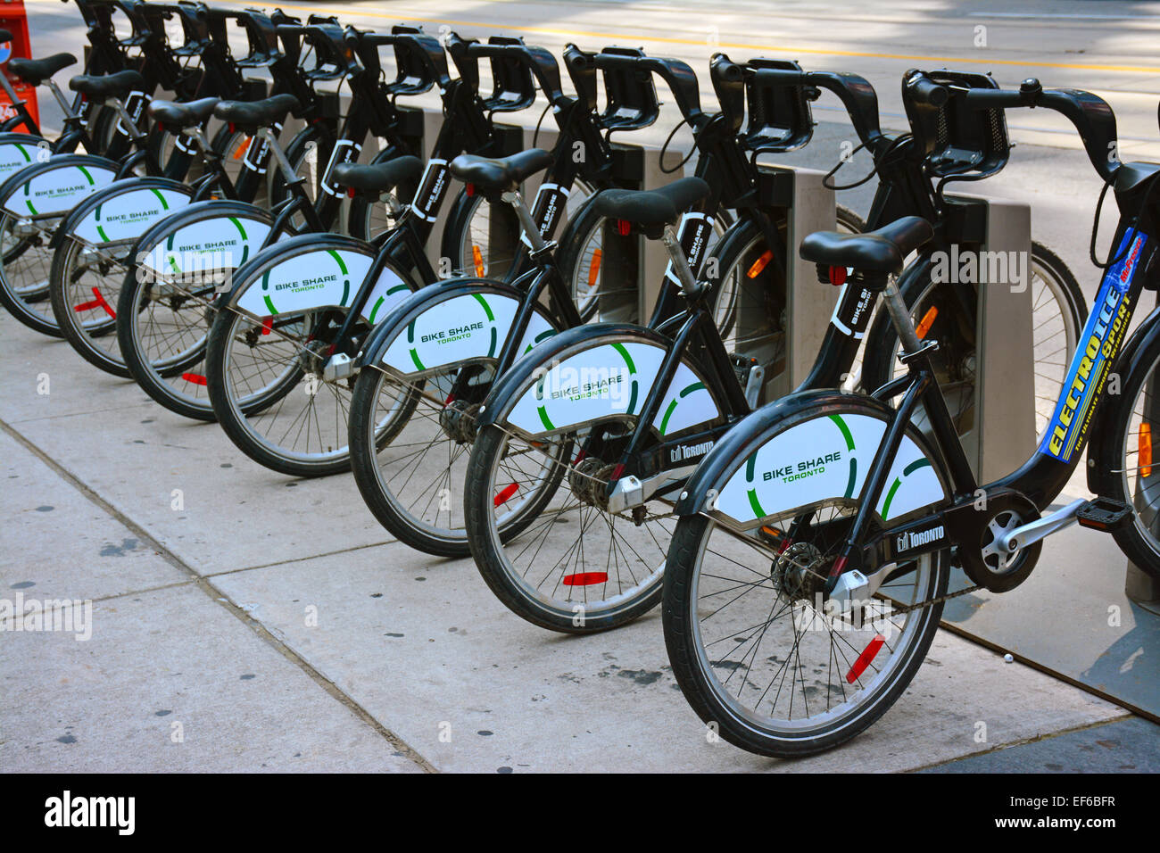 Bike Share in downtown Toronto, Canada Stock Photo Alamy