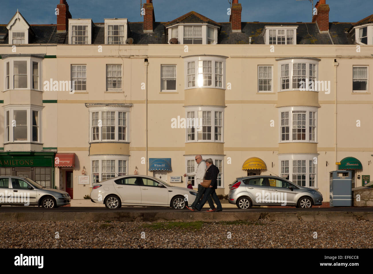 Hotels and bed and breakfasts, Weymouth Esplanade, Dorset UK Stock Photo