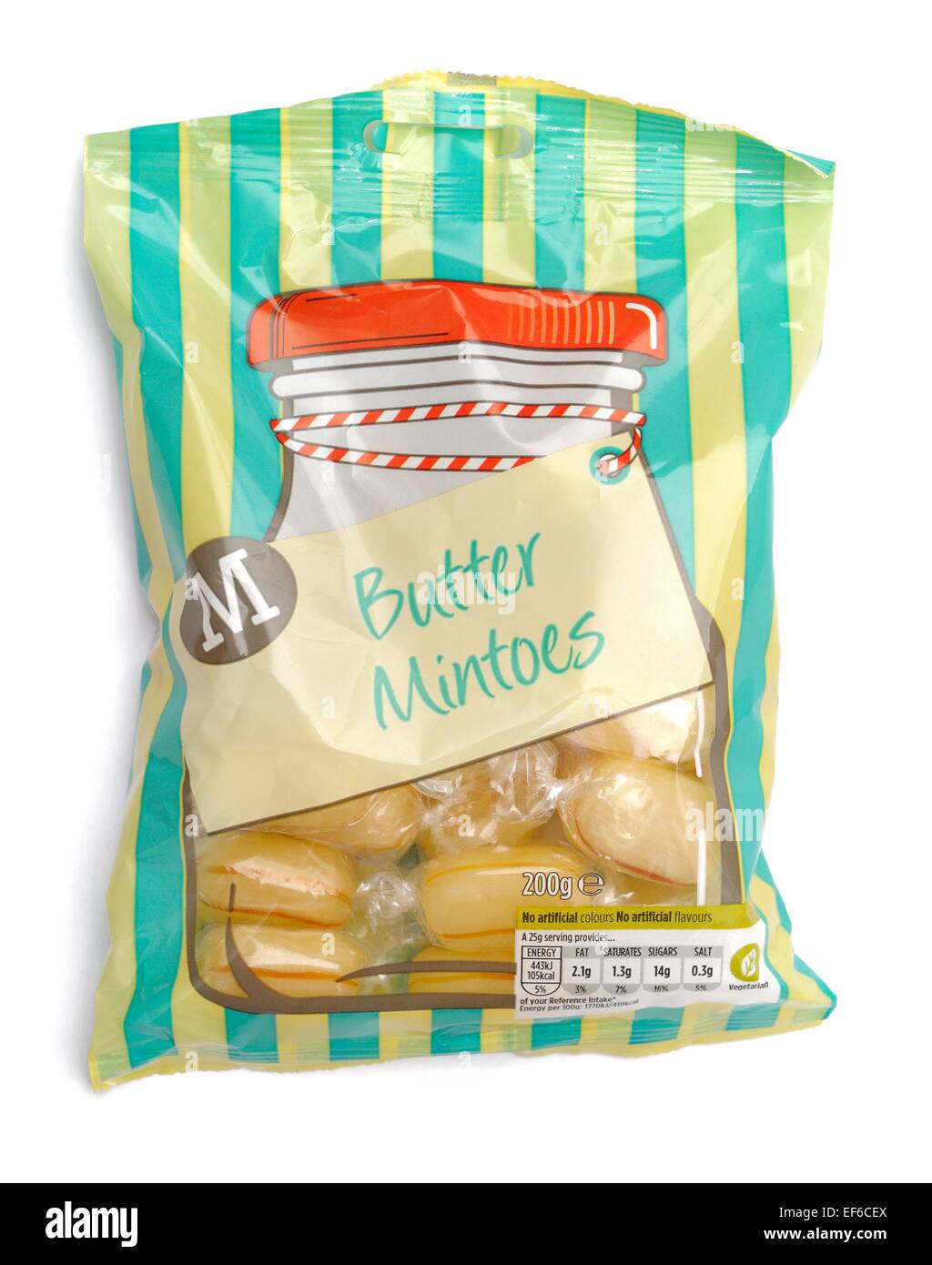 A bag of Morrisons butter mintoes Stock Photo