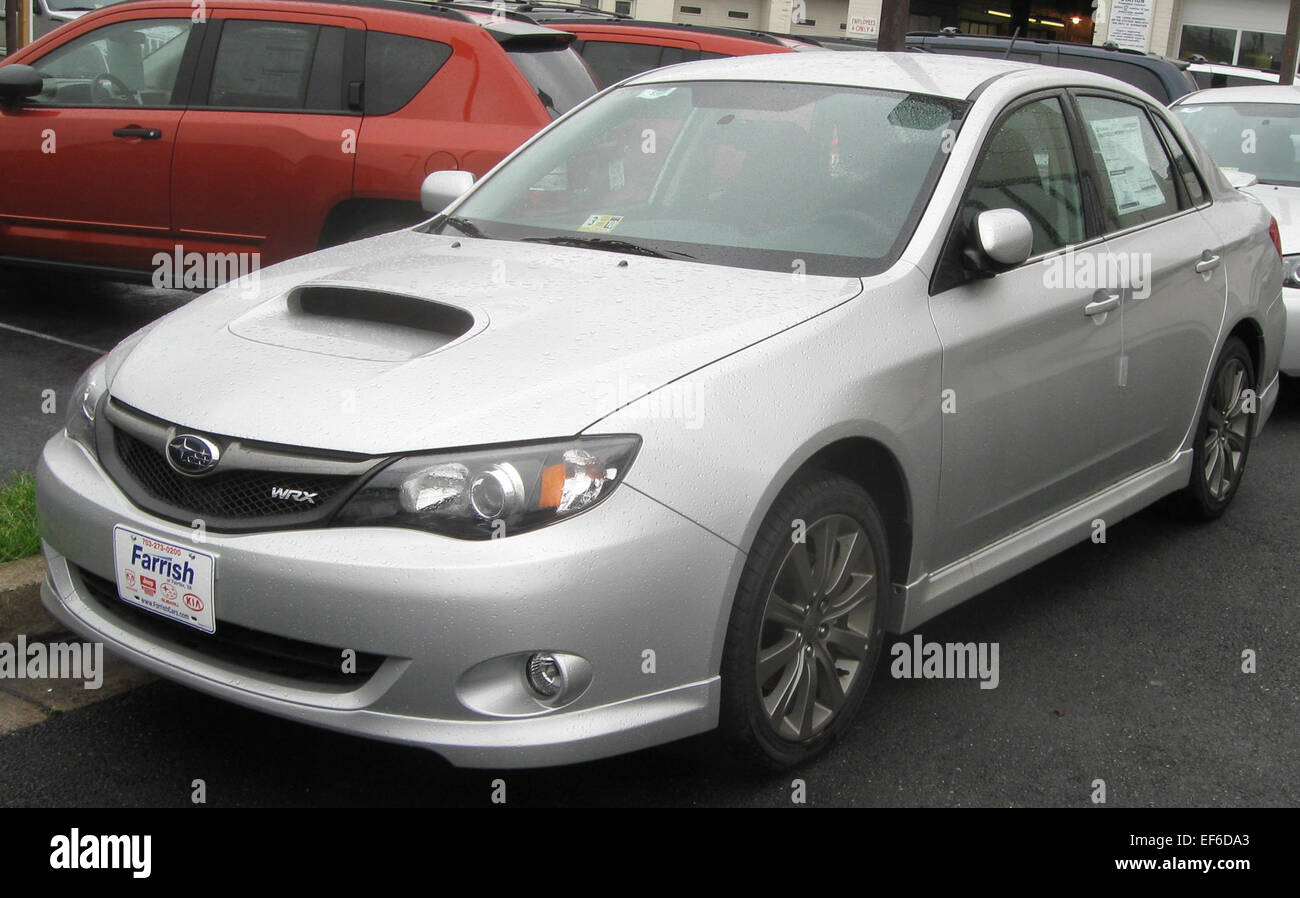 The 2009 Subaru WRX sedan is a compact sports car known for its  turbocharged engine and all-wheel drive. It offers sharp handling, powerful  acceleration, and rally-inspired performance Stock Photo - Alamy, image size:1300x898