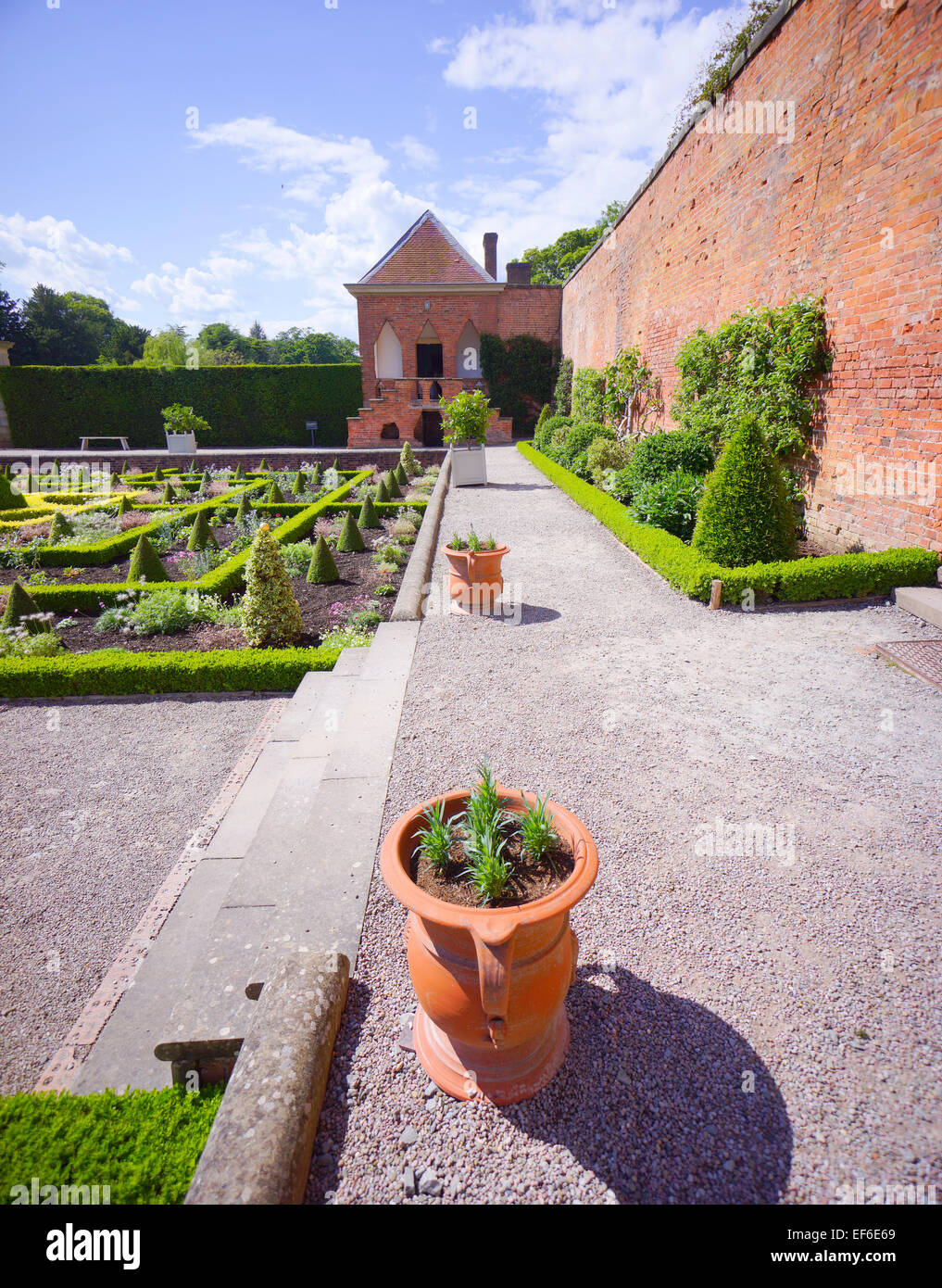 aristocracy, country, england, english, family, gardens, gb, hall, home, house, mansion, midlands, national, nobility, parterre, Stock Photo