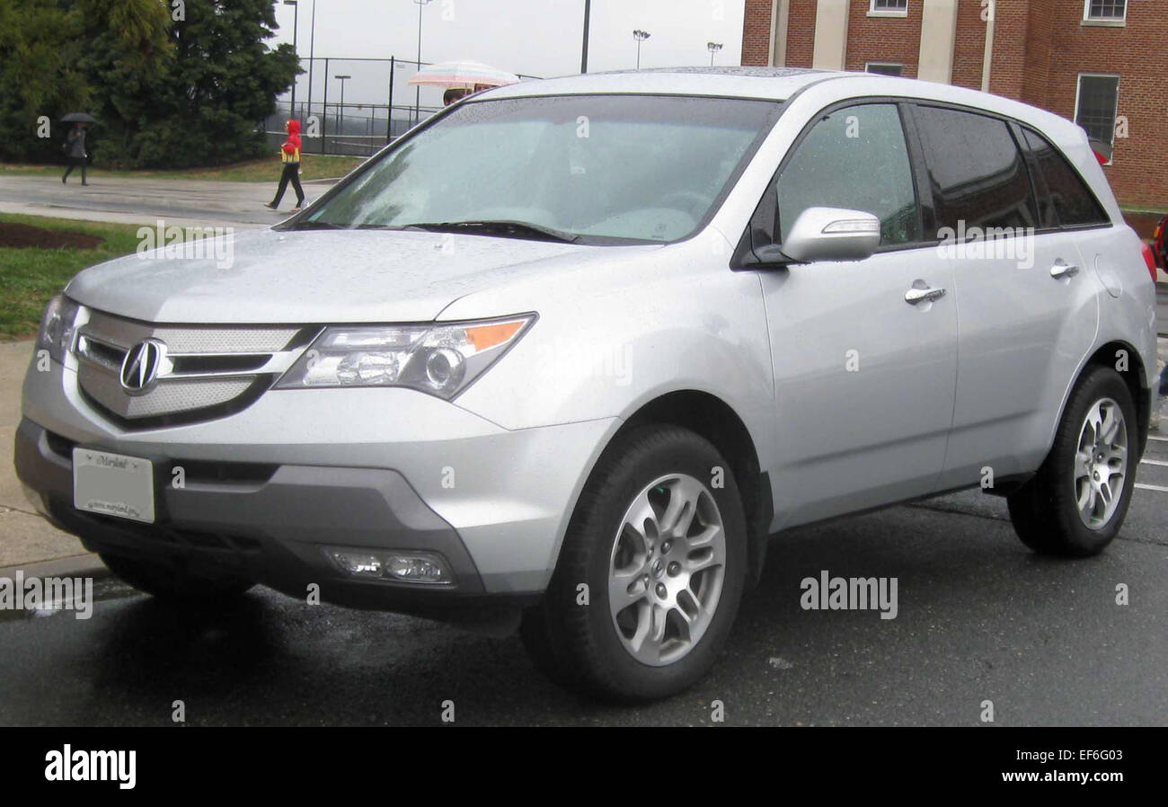 2nd Acura MDX. Stock Photo