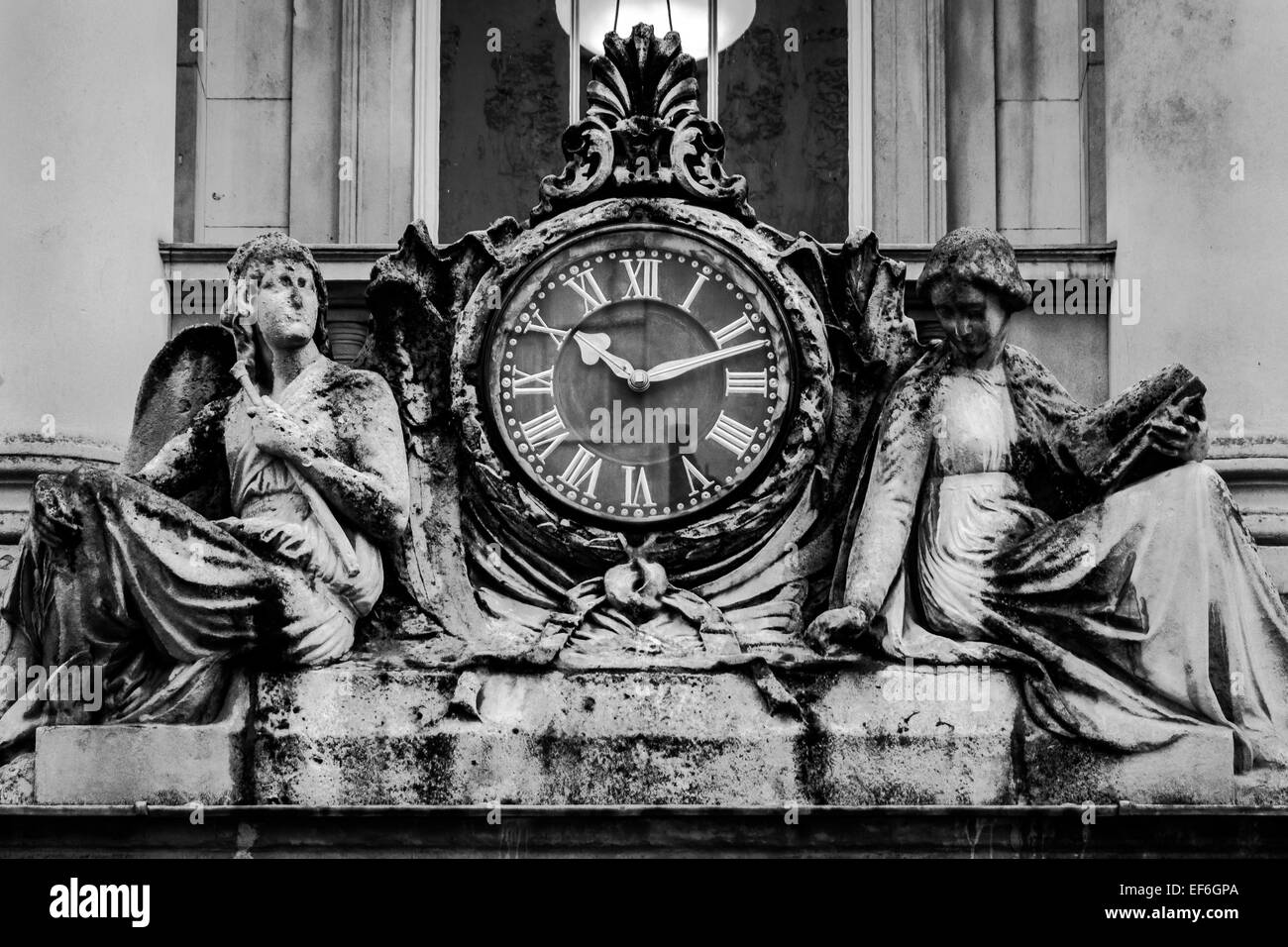Clock, Somerset House, London Stock Photo