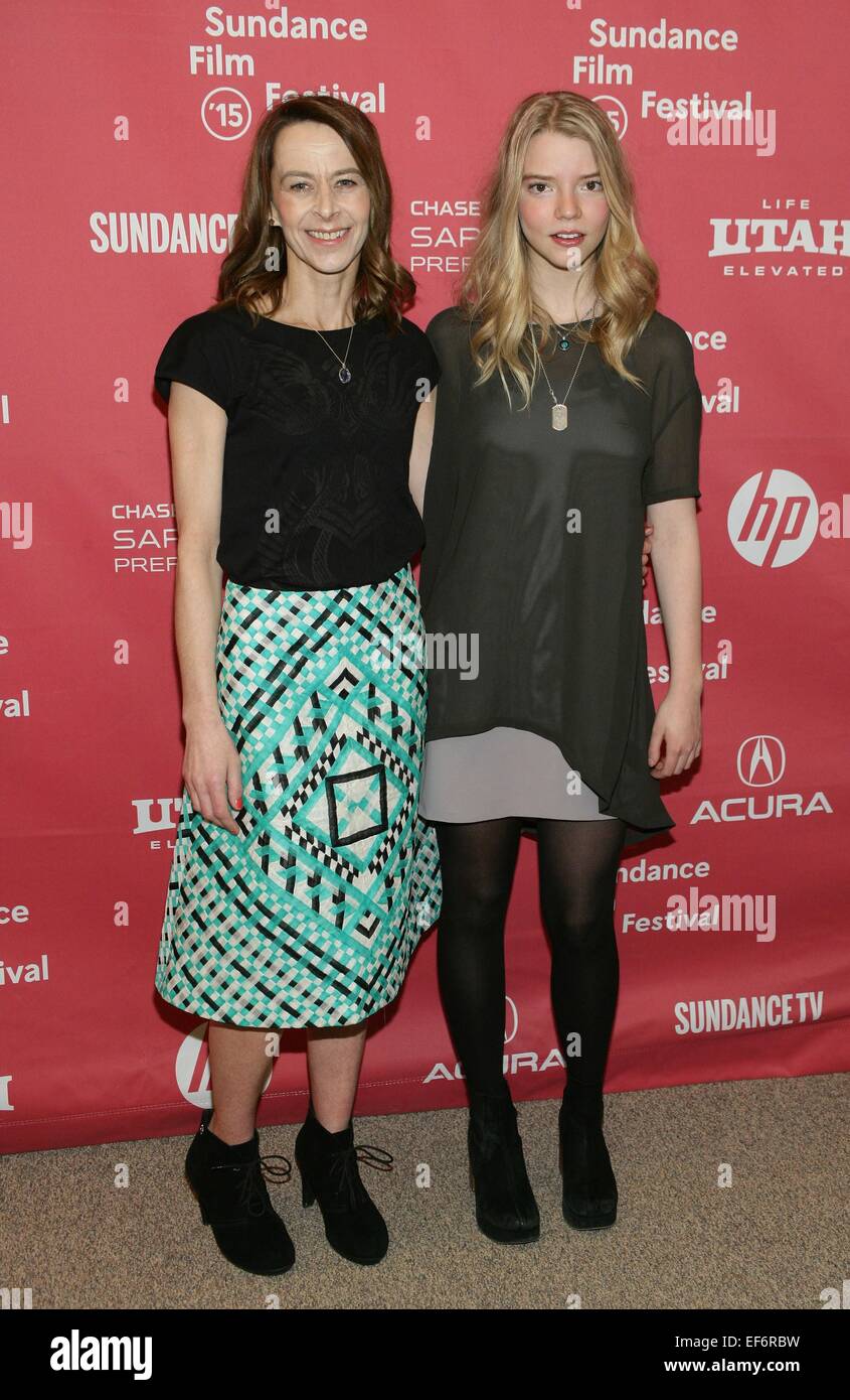 Park City, UT, USA. 27th Jan, 2015. Kate Dickie, Anya Taylor-Joy at arrivals for THE WITCH Premiere at the 2015 Sundance Film Festival, Eccles Center, Park City, UT January 27, 2015. Credit:  James Atoa/Everett Collection/Alamy Live News Stock Photo