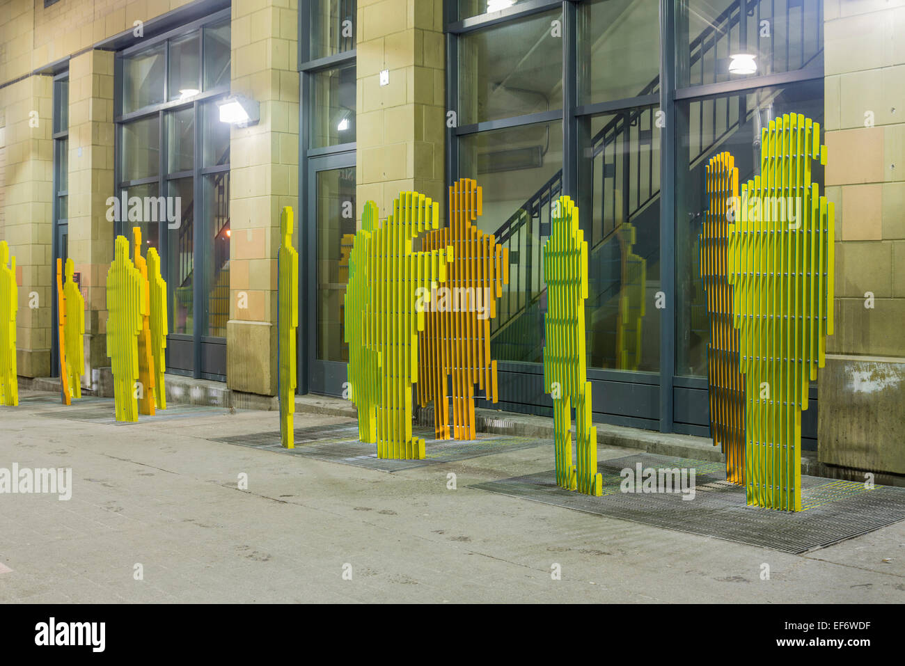 Transit Story sculpture, art installation by artist Jill Anholt, Centre