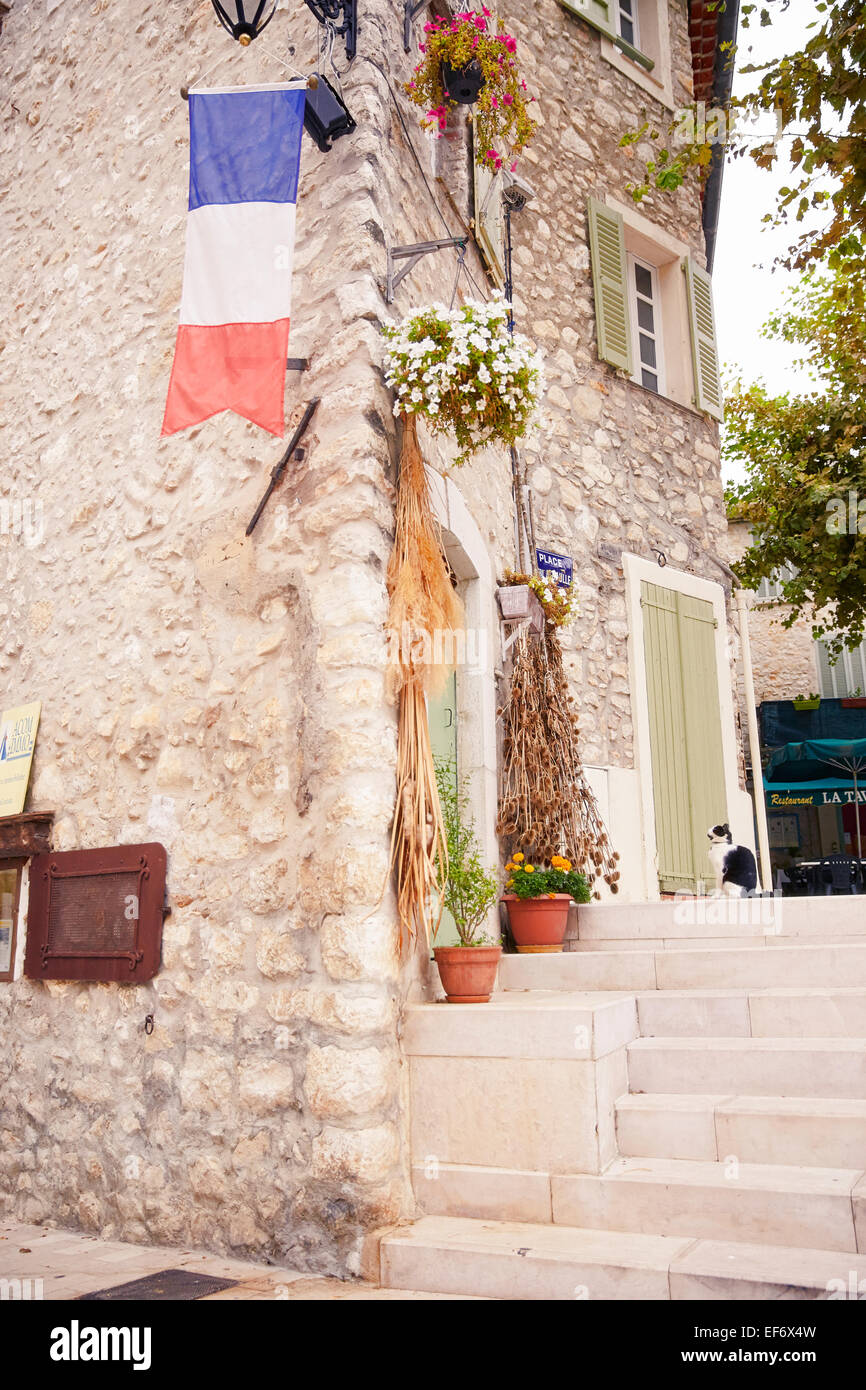 The lovely town of La Colle Sur Loup in the south of France Stock Photo
