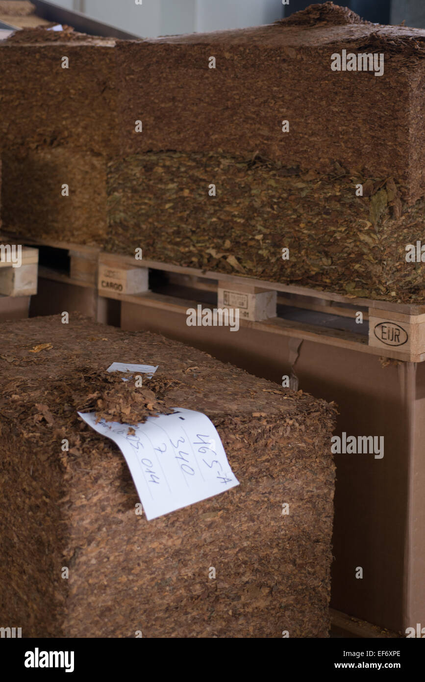 tobacco bulk Bulk tobacco palettes inside a cigarette factory warehouse Stock Photo tobacco bulk Bulk tobacco palettes inside a cigarette factory warehouse Stock Photo