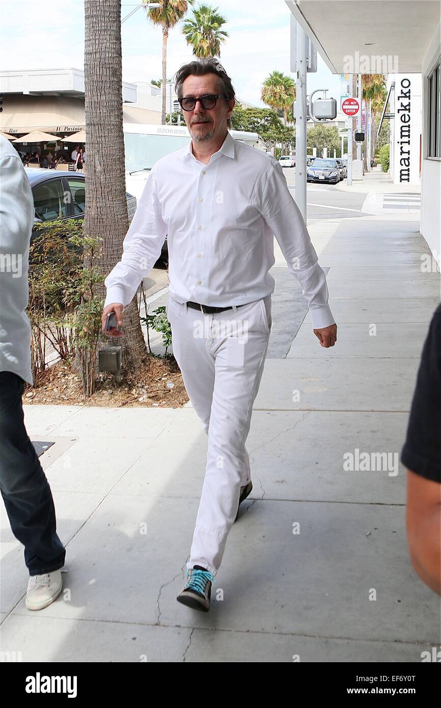 Gary Oldman leaves E. Baldi restaurant in Beverly Hills Featuring Gary