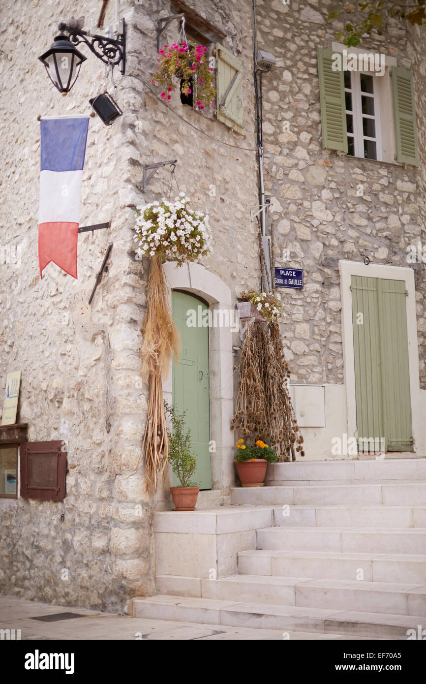 The lovely town of La Colle Sur Loup in the south of France Stock Photo