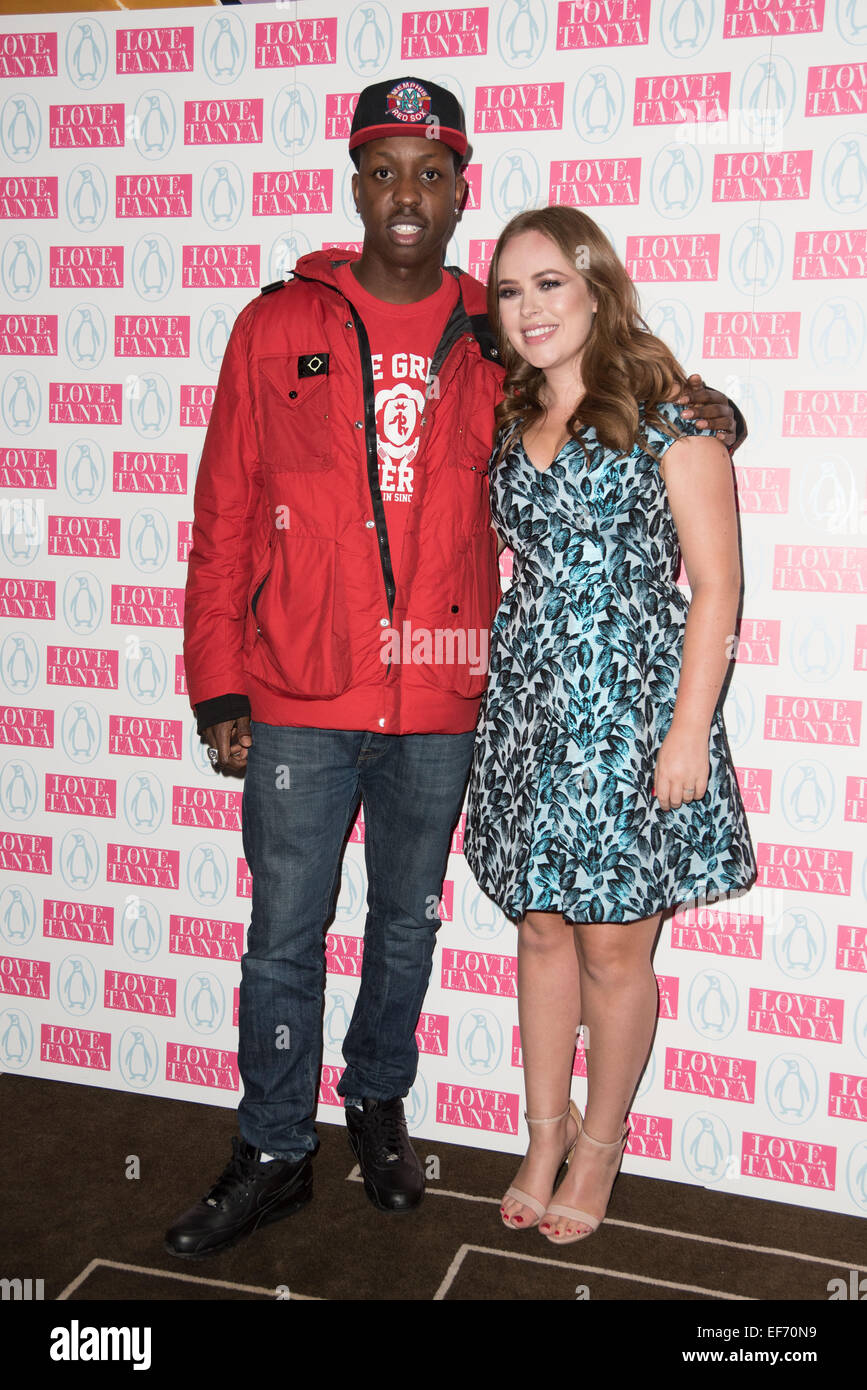 London ,UK. 27th January, 2015.  Jamal Edwards, Tanya Burr attends the YouTube megastar, Tanya Burr Publication of her book, Love Tanya by Penguin at Rosewood London. Credit:  See Li/Alamy Live News Stock Photo