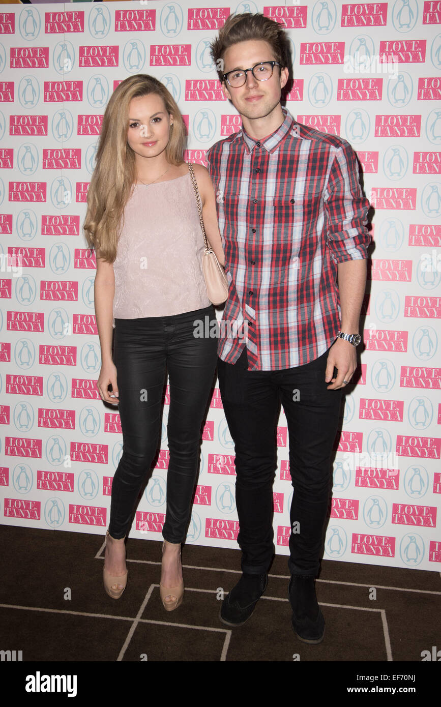 London ,UK. 27th January, 2015.  Niomi Smart,Marcus Butler 'vlogger' attends the YouTube megastar, Tanya Burr Publication of her book, Love Tanya by Penguin at Rosewood London. Credit:  See Li/Alamy Live News Stock Photo