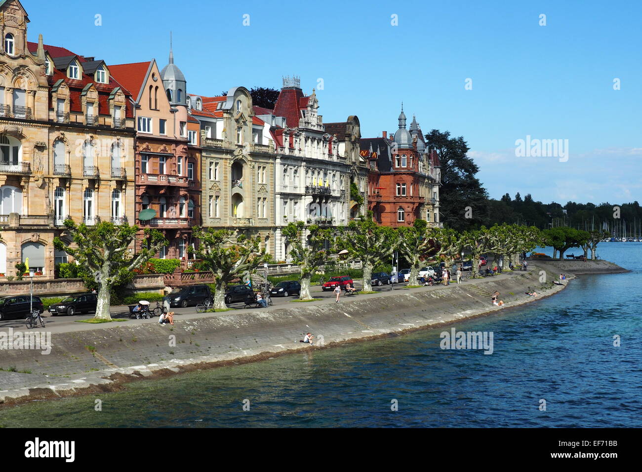 Grand homes of Konstanz on the shore of Lake Konstanz Stock Photo Alamy