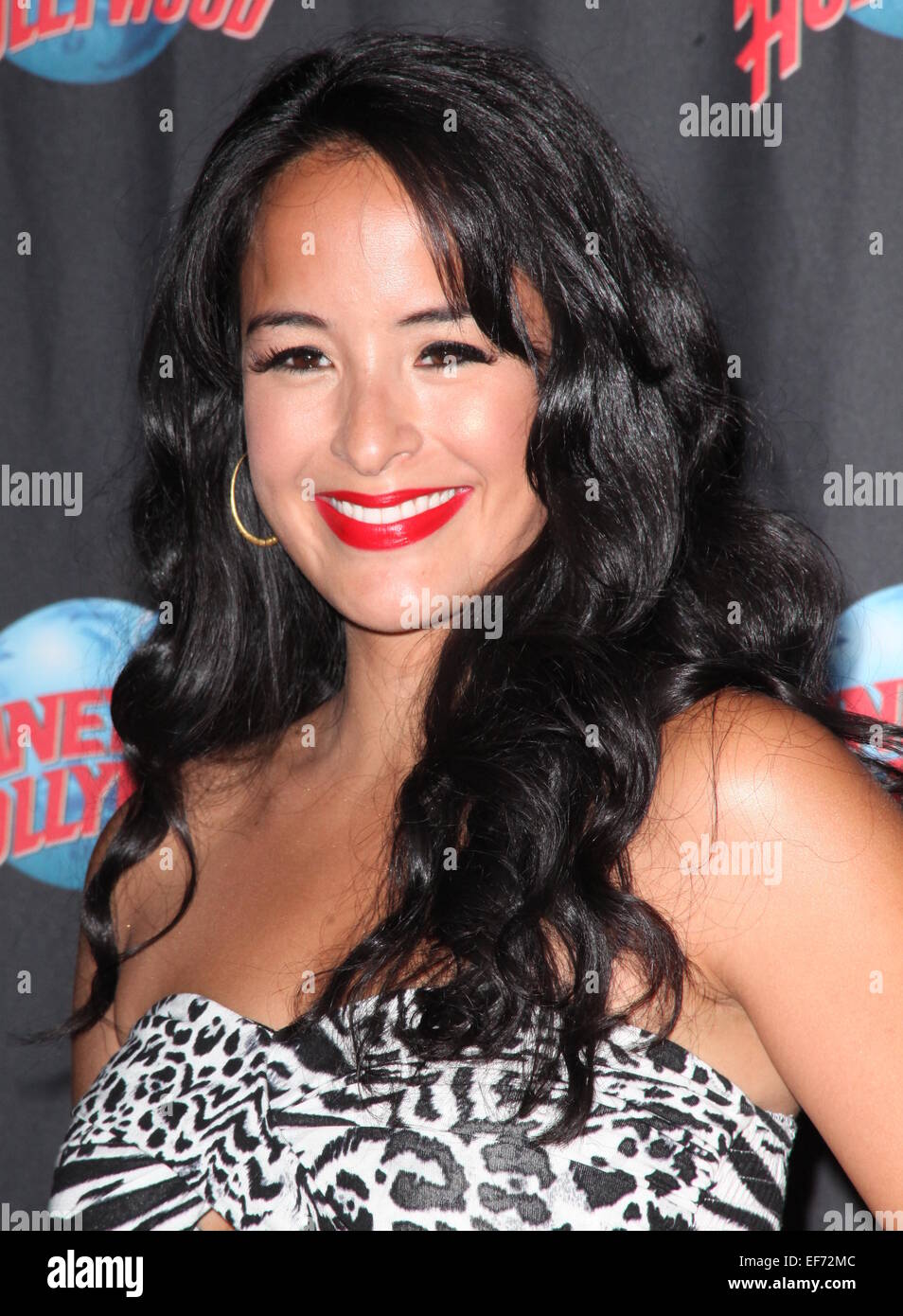 Hollywood Times Square actress Courtney Reed celebrates her