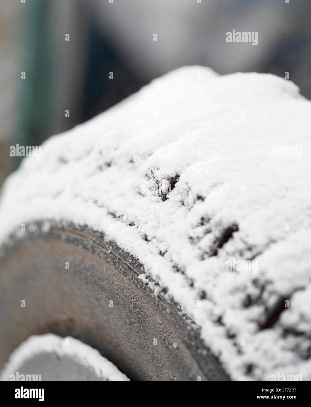 Spare Tire in Snow Stock Photo Alamy