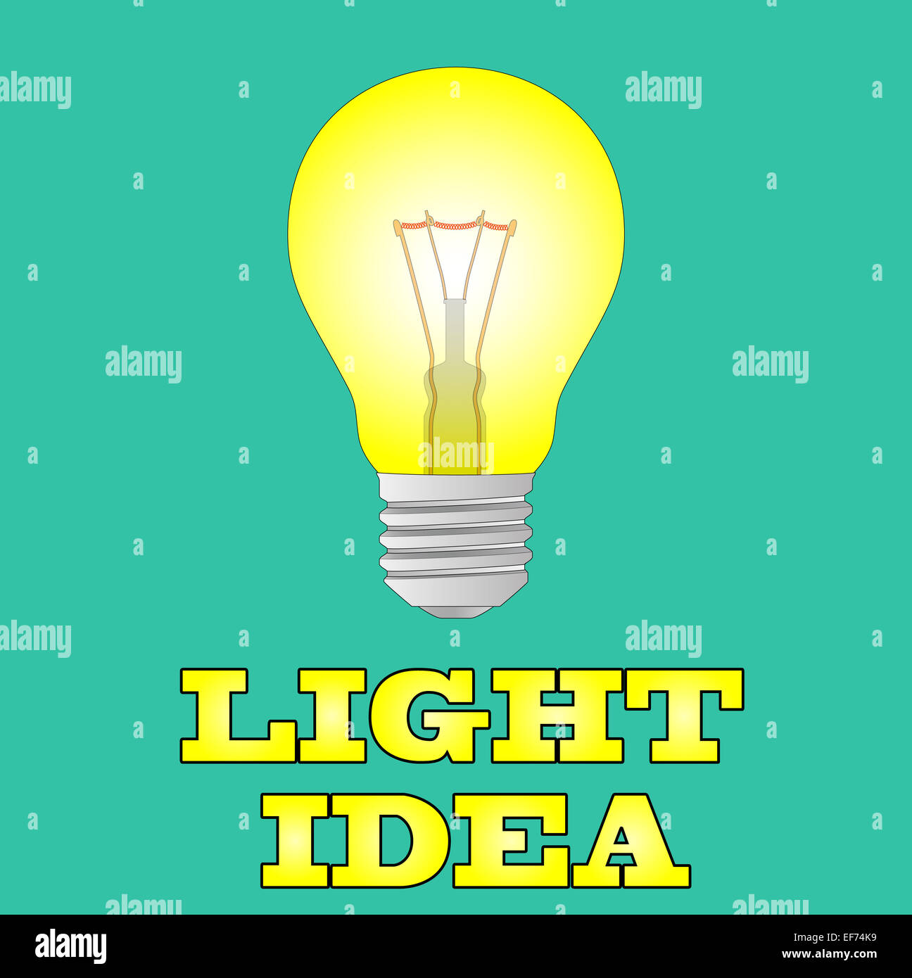 Glowing yellow light bulb as inspiration concept Stock Photo Alamy