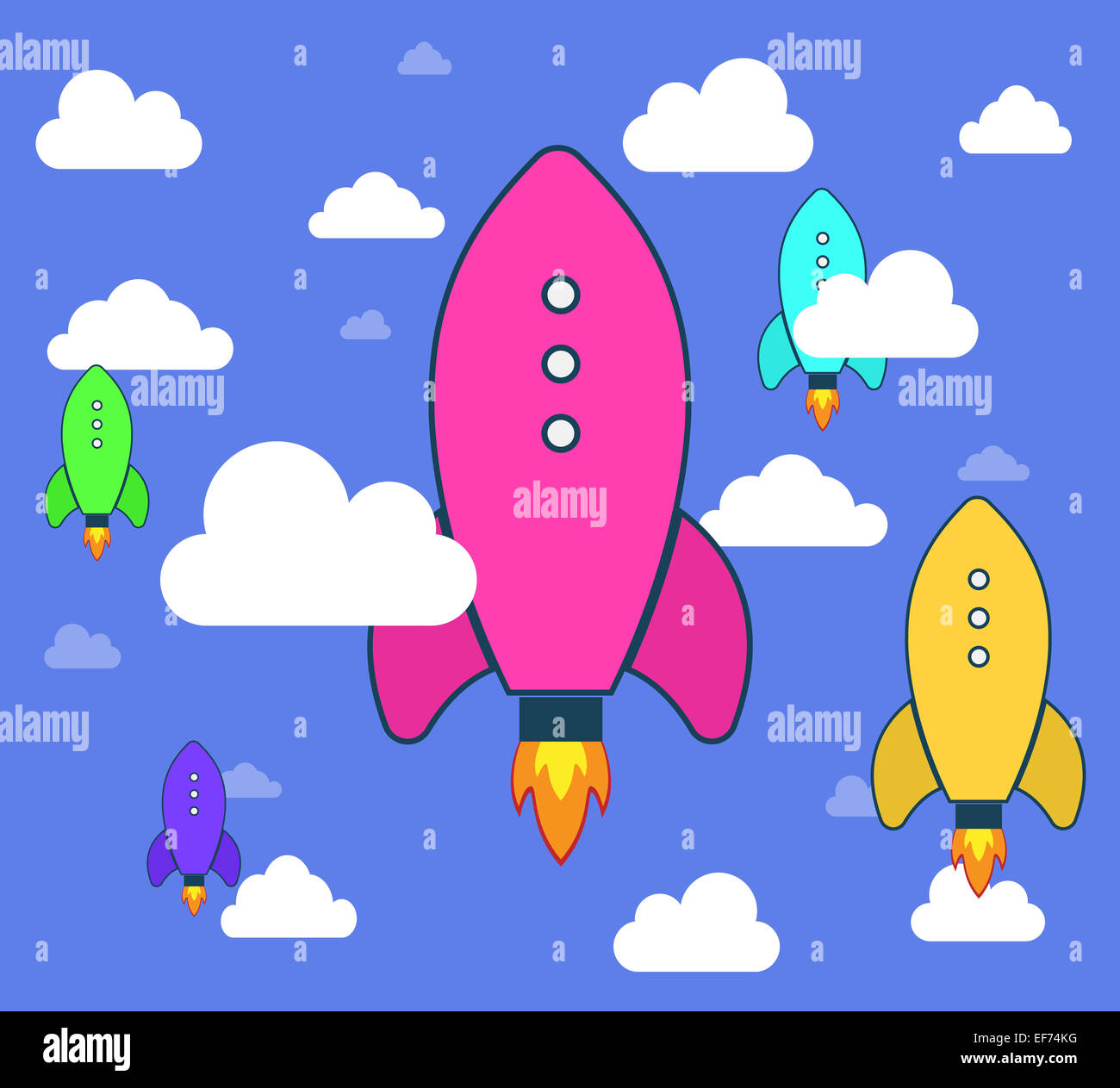 Space rockets silhouette hi-res stock photography and images - Alamy