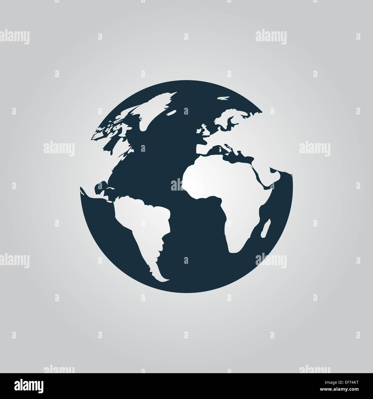 Globe earth vector icons on grey background Stock Photo - Alamy