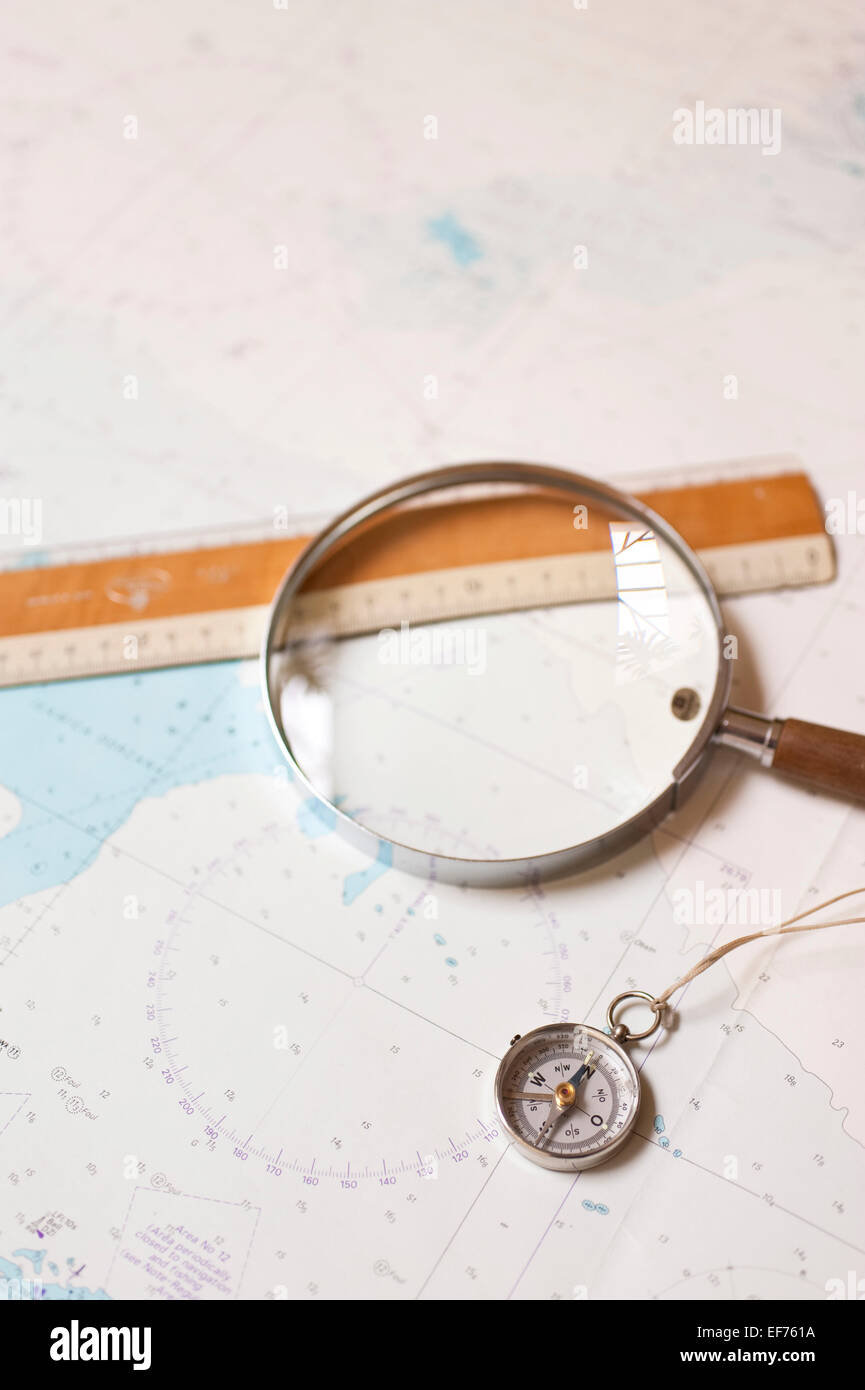 Navigation chart nautical hi-res stock photography and images - Alamy