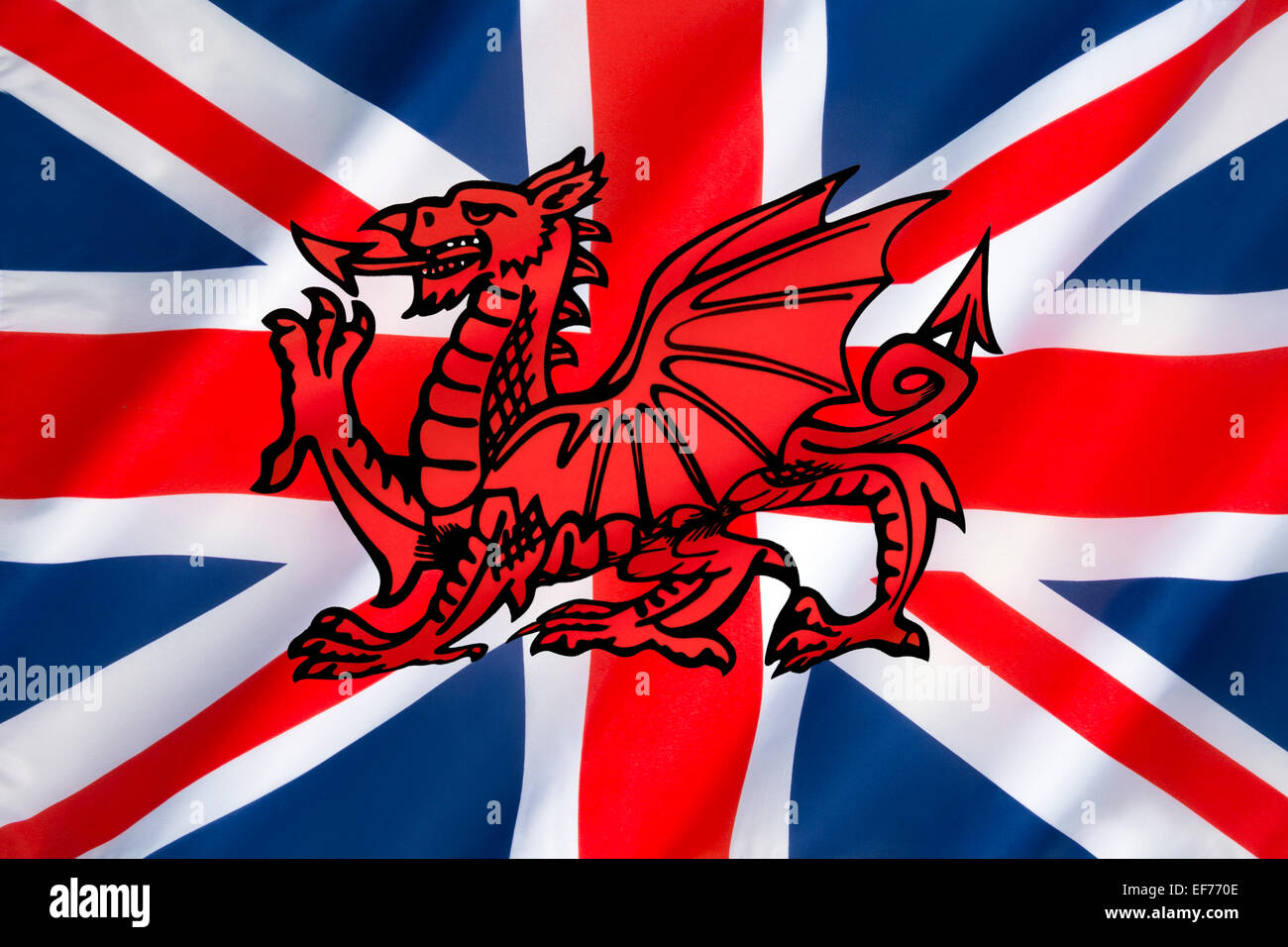 Possible Design Incoporating The Welsh Dragon Into The Flag Of United Kingdom Stock Photo Alamy