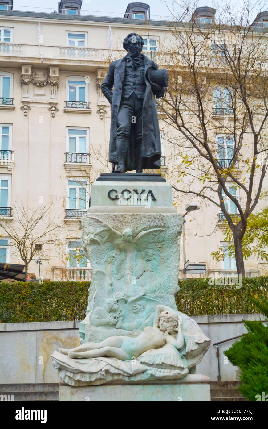 Goya statue, Museo del Prado, Madrid, Spain Stock Photo