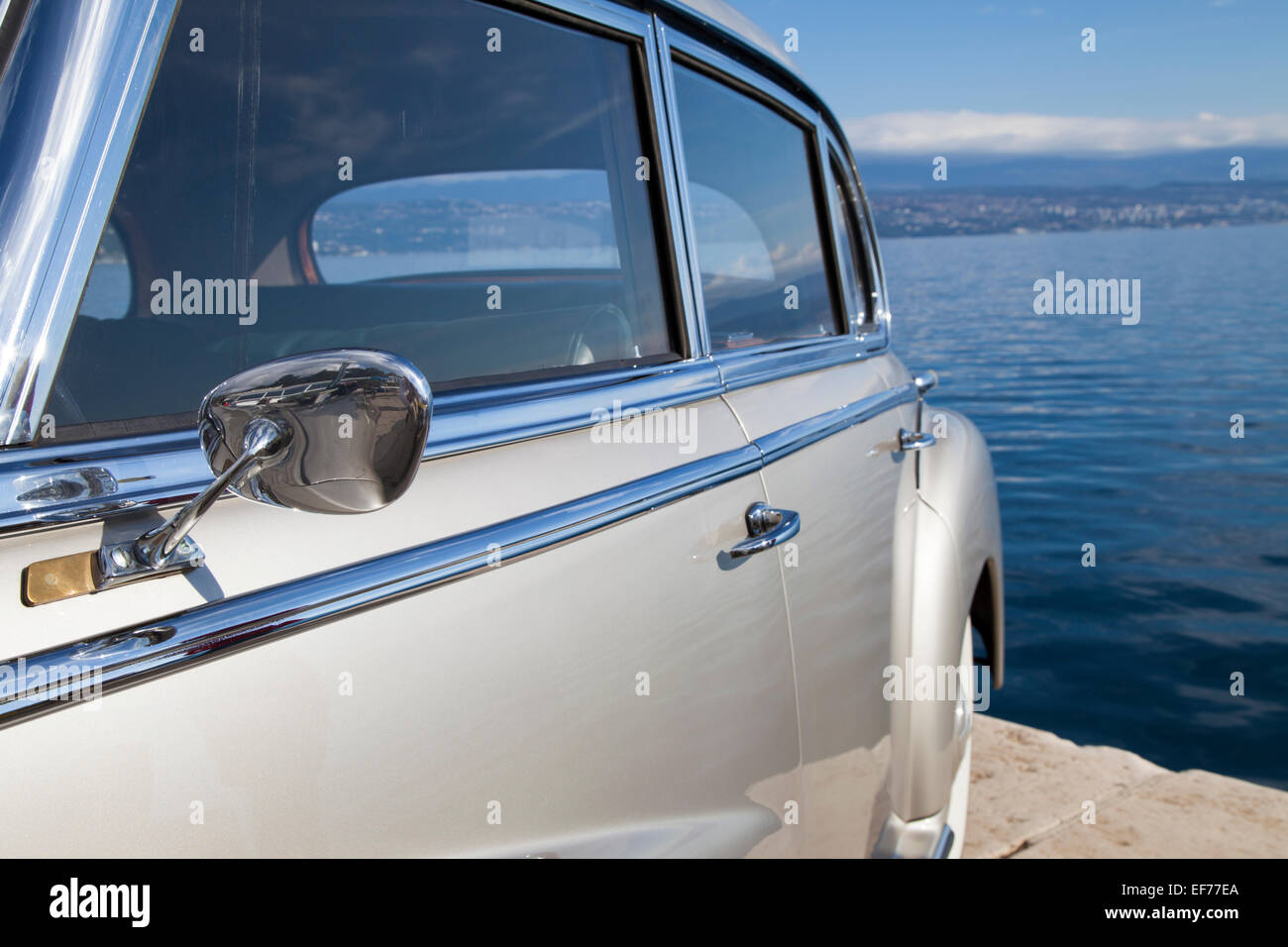 Vintage car side view details Stock Photo