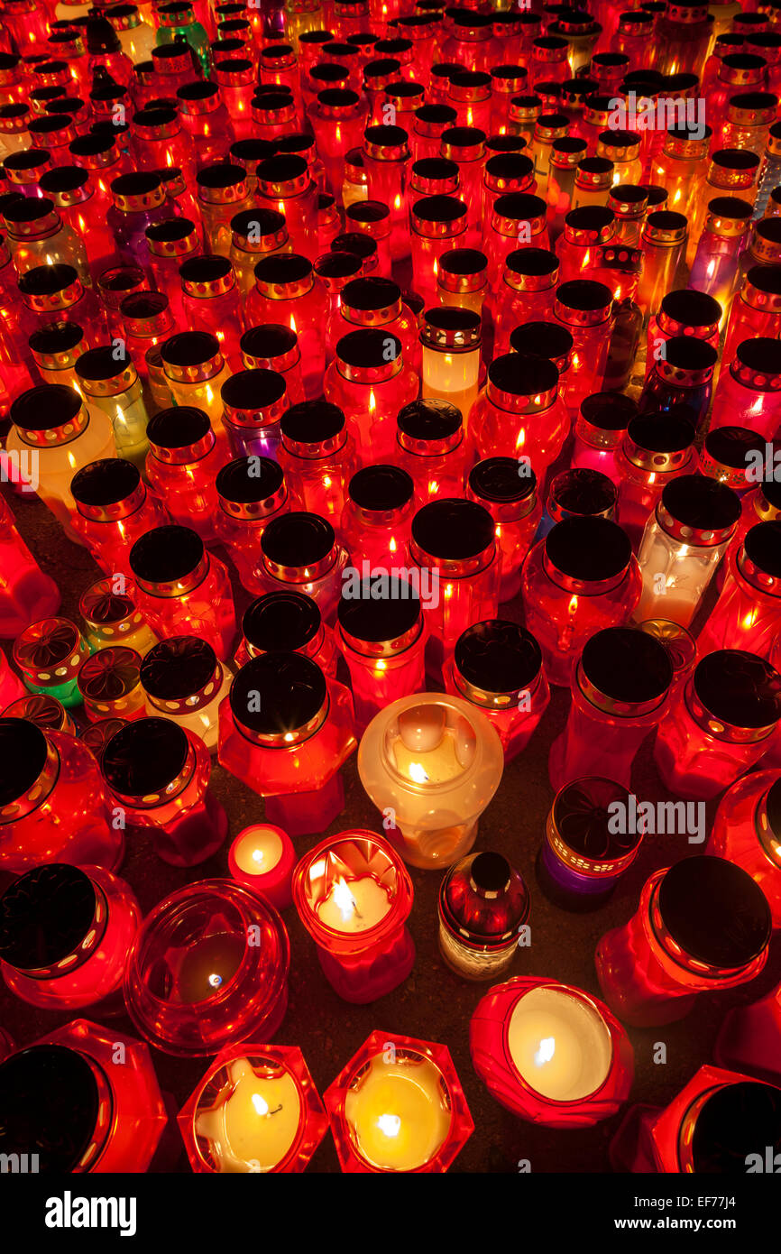 Thousands of candles, path to heaven Stock Photo Alamy