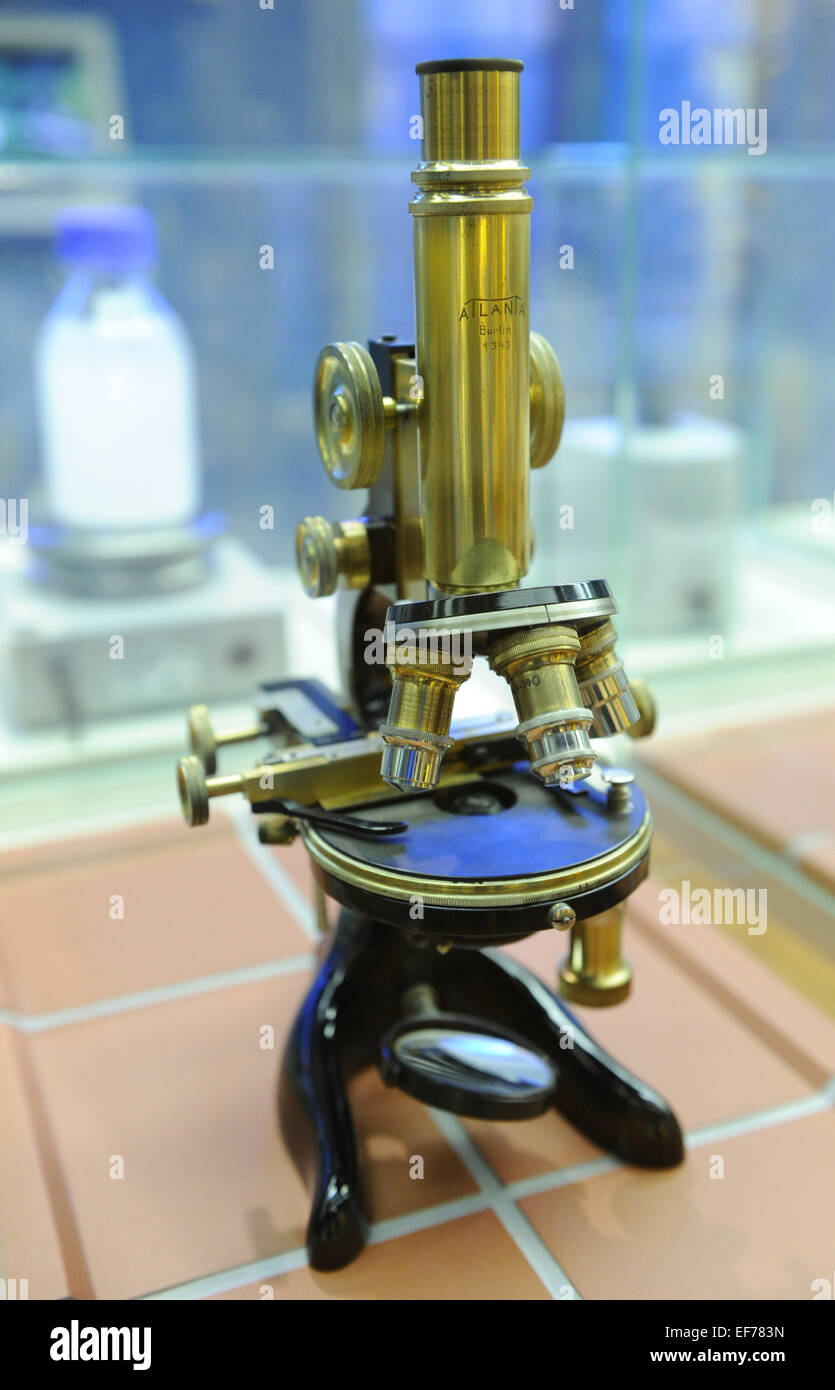 Atlanta Microscope. Hartnack Berlin, 1922. Deutches Technikmuseum. Berlin. Germany. Stock Photo