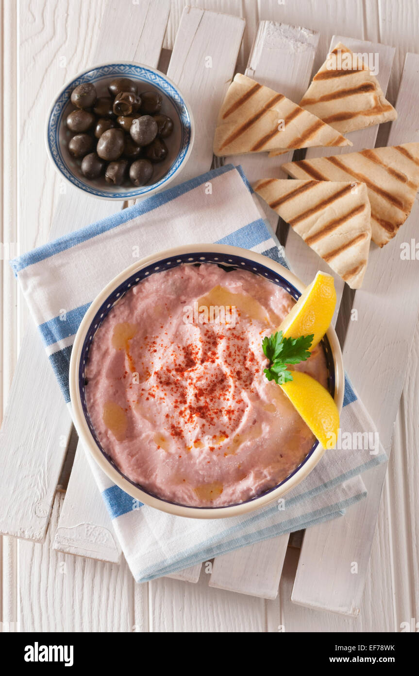 Taramasalata. Fish roe salad dip Stock Photo Alamy