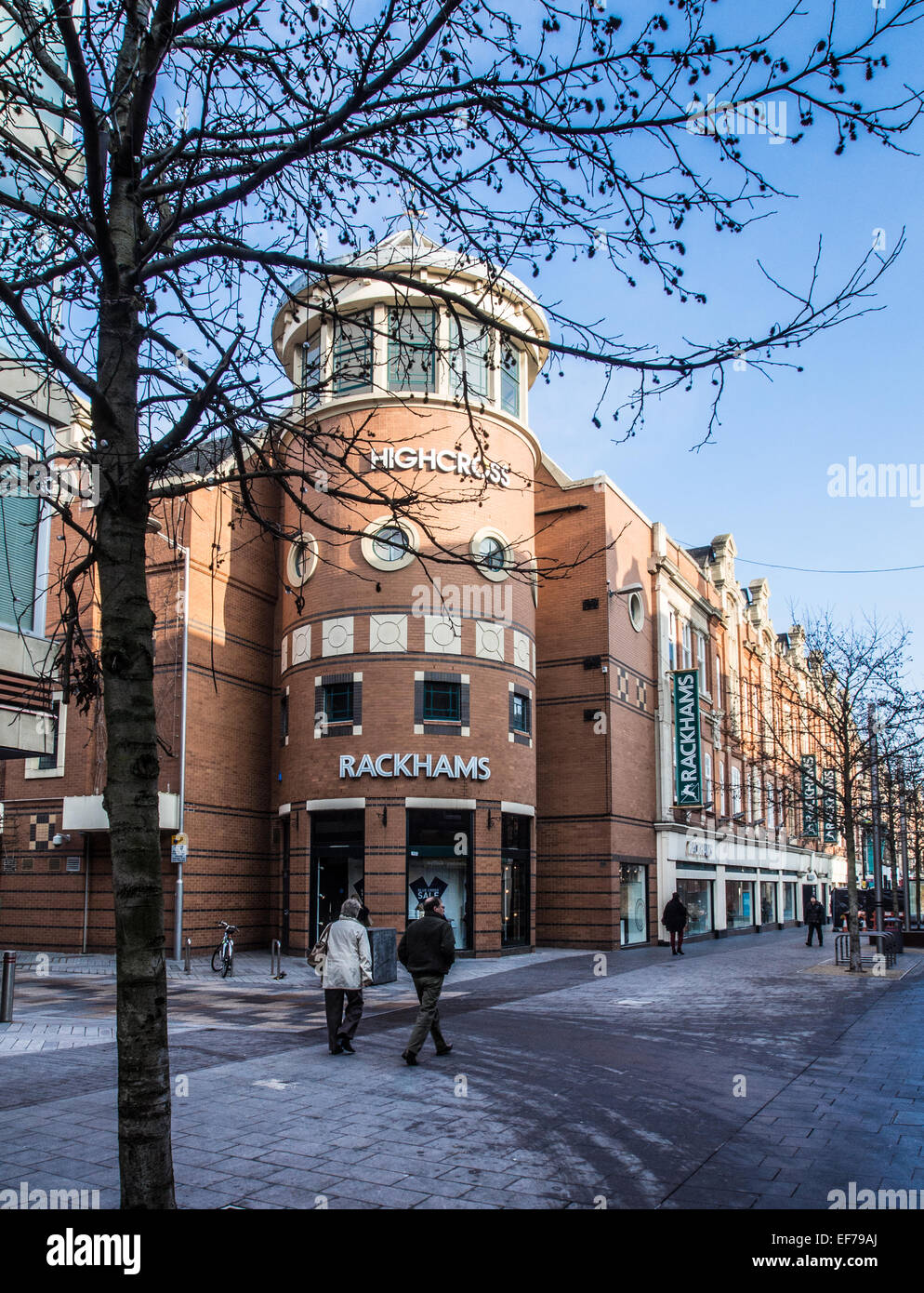 HIGHCROSS SHOPPING CENTRE, LEICESTER, ENGLAND. General view of Rackhams