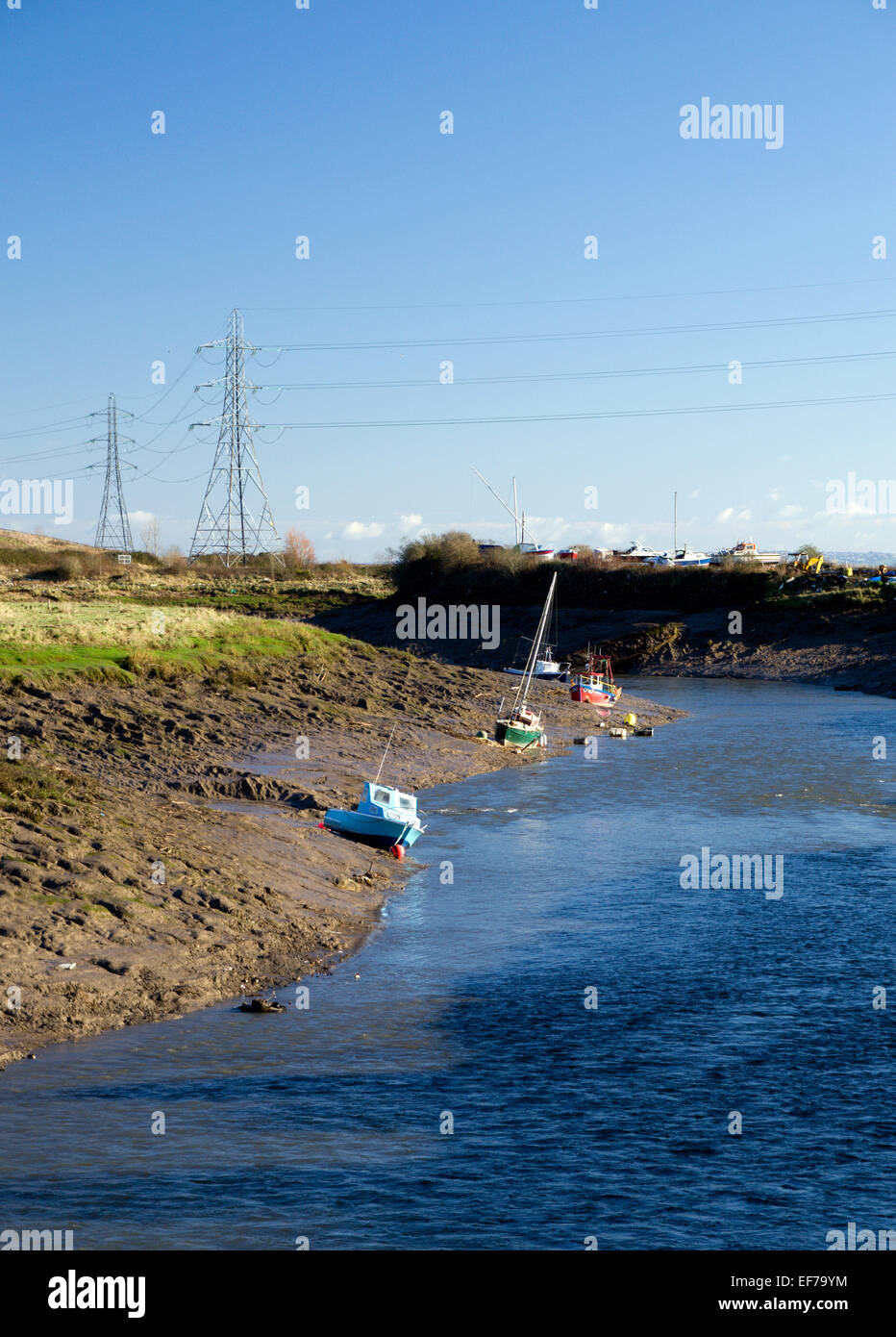 Estuary of River Rhymney, Cardiff, South Wales, UK Stock Photo Alamy